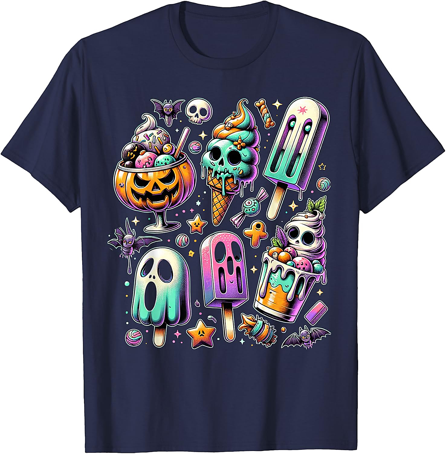 Summerween T-Shirt | Spooky Popsicle Halloween Graphic Tee