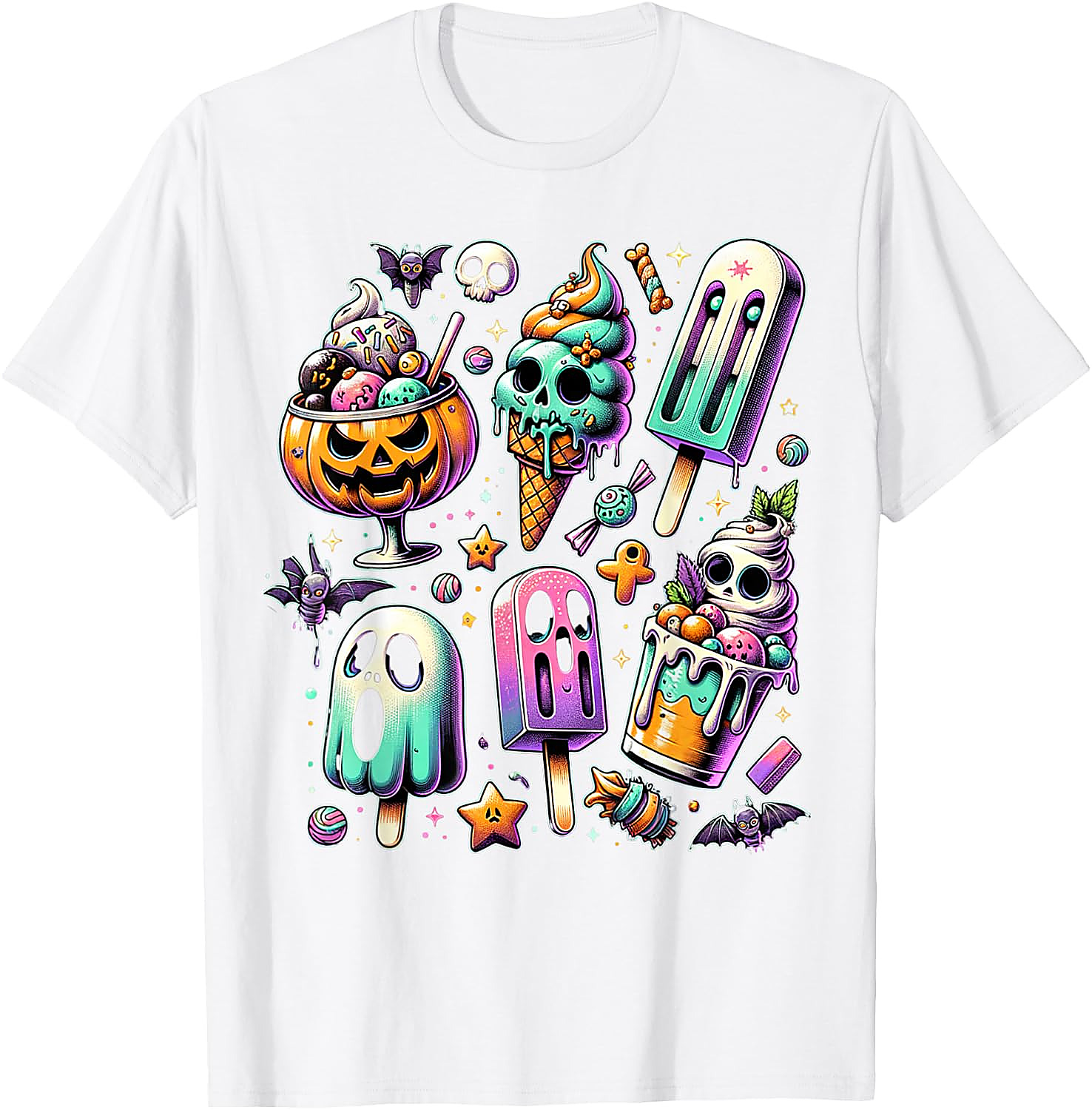 Summerween T-Shirt | Spooky Popsicle Halloween Graphic Tee