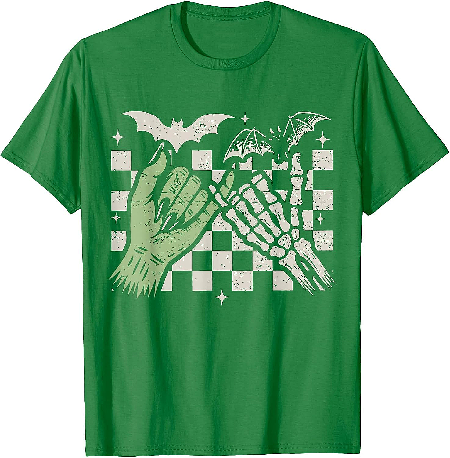 Retro Pinky Promise Witch Skeleton Halloween T-Shirt
