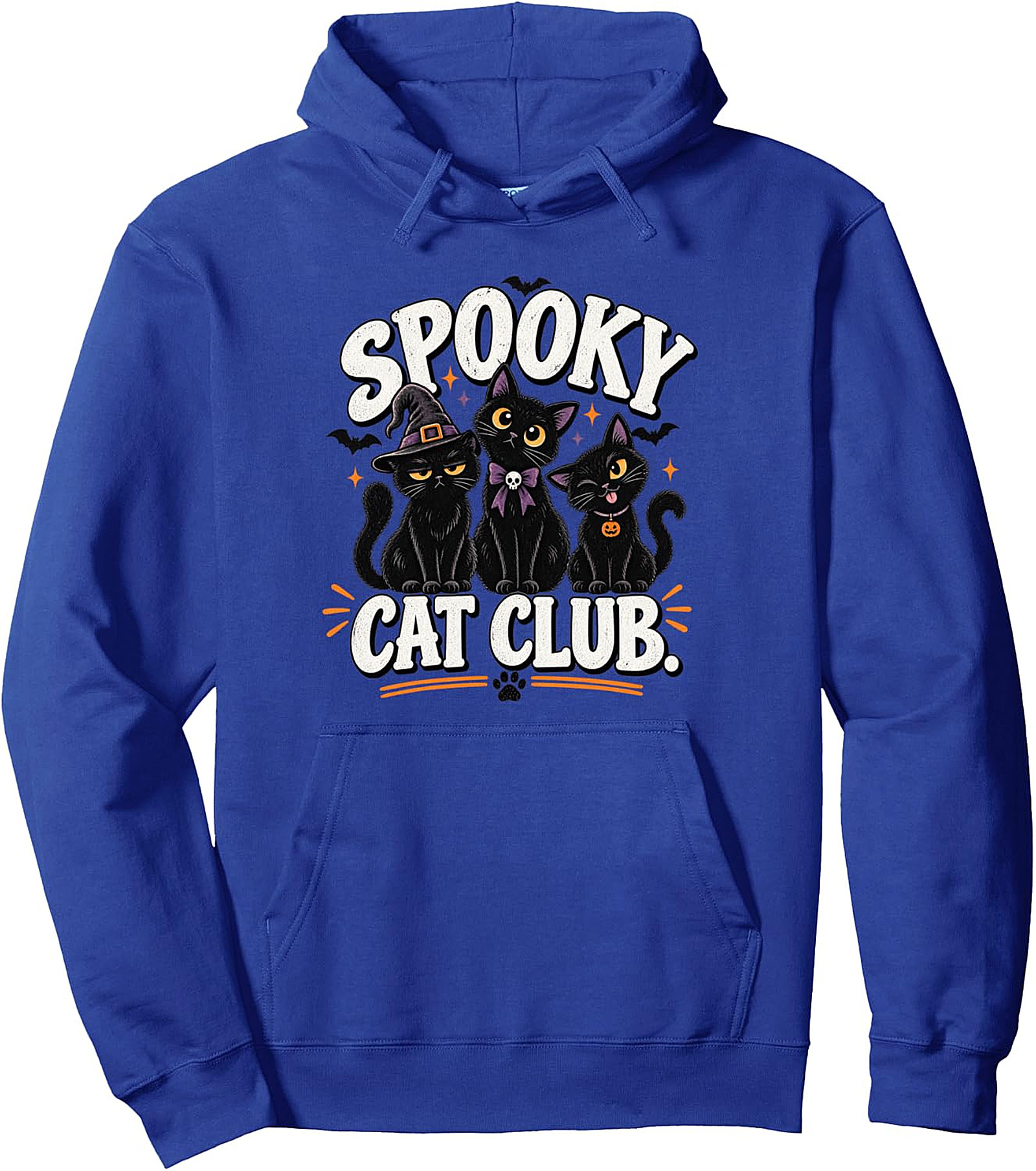 Spooky Cat Club Halloween Black Cats Pullover Hoodie