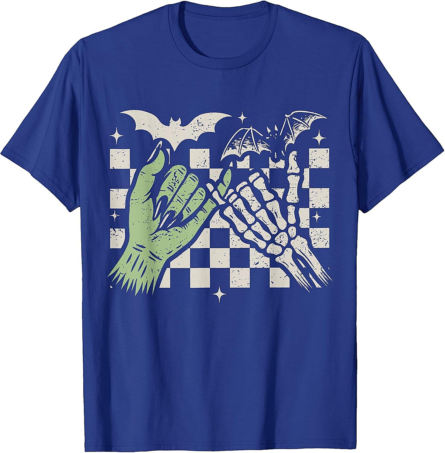 Retro Pinky Promise Witch Skeleton Halloween T-Shirt