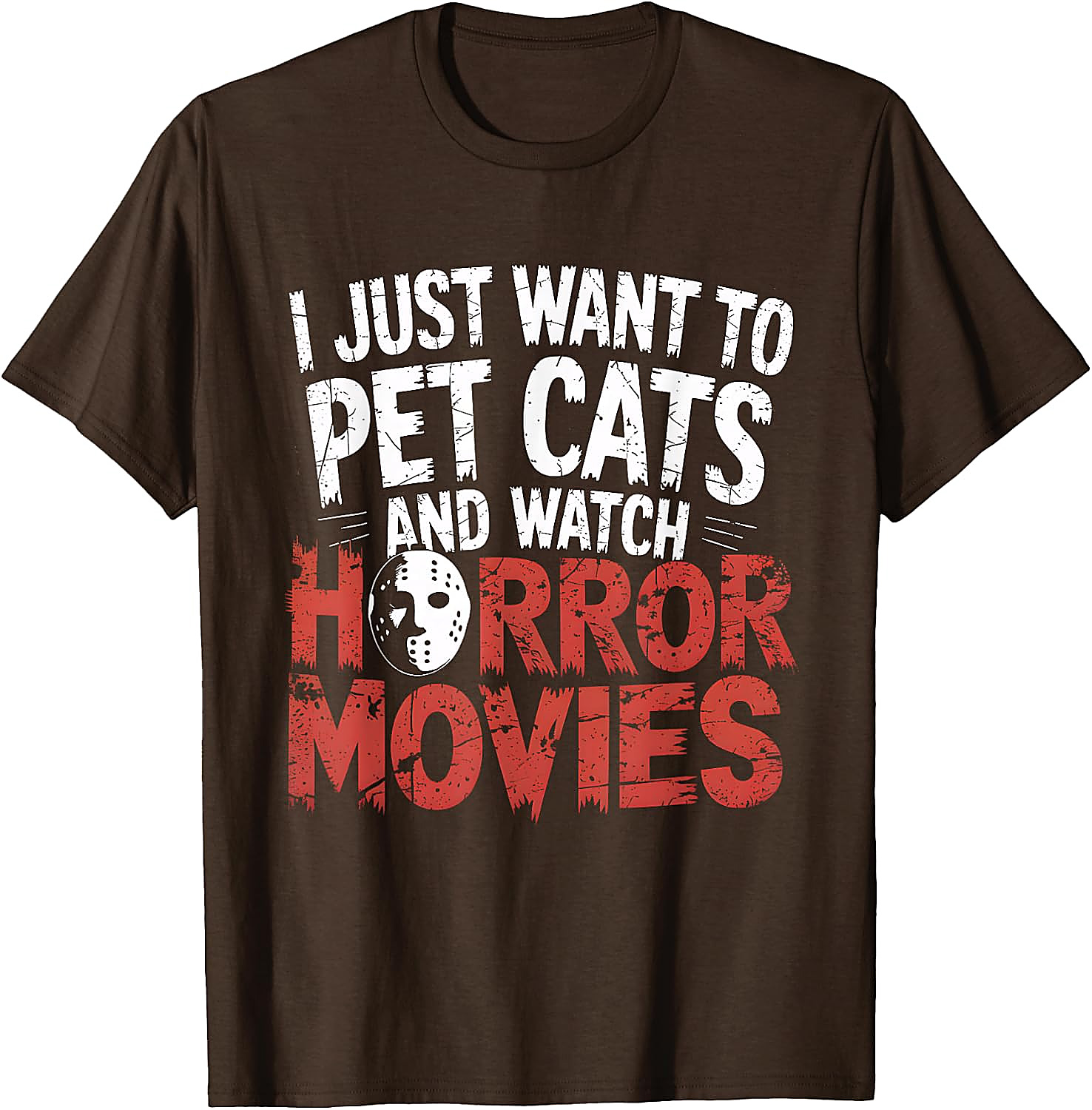 Pet Cats and Watch Horror Movies T-Shirt for Fans