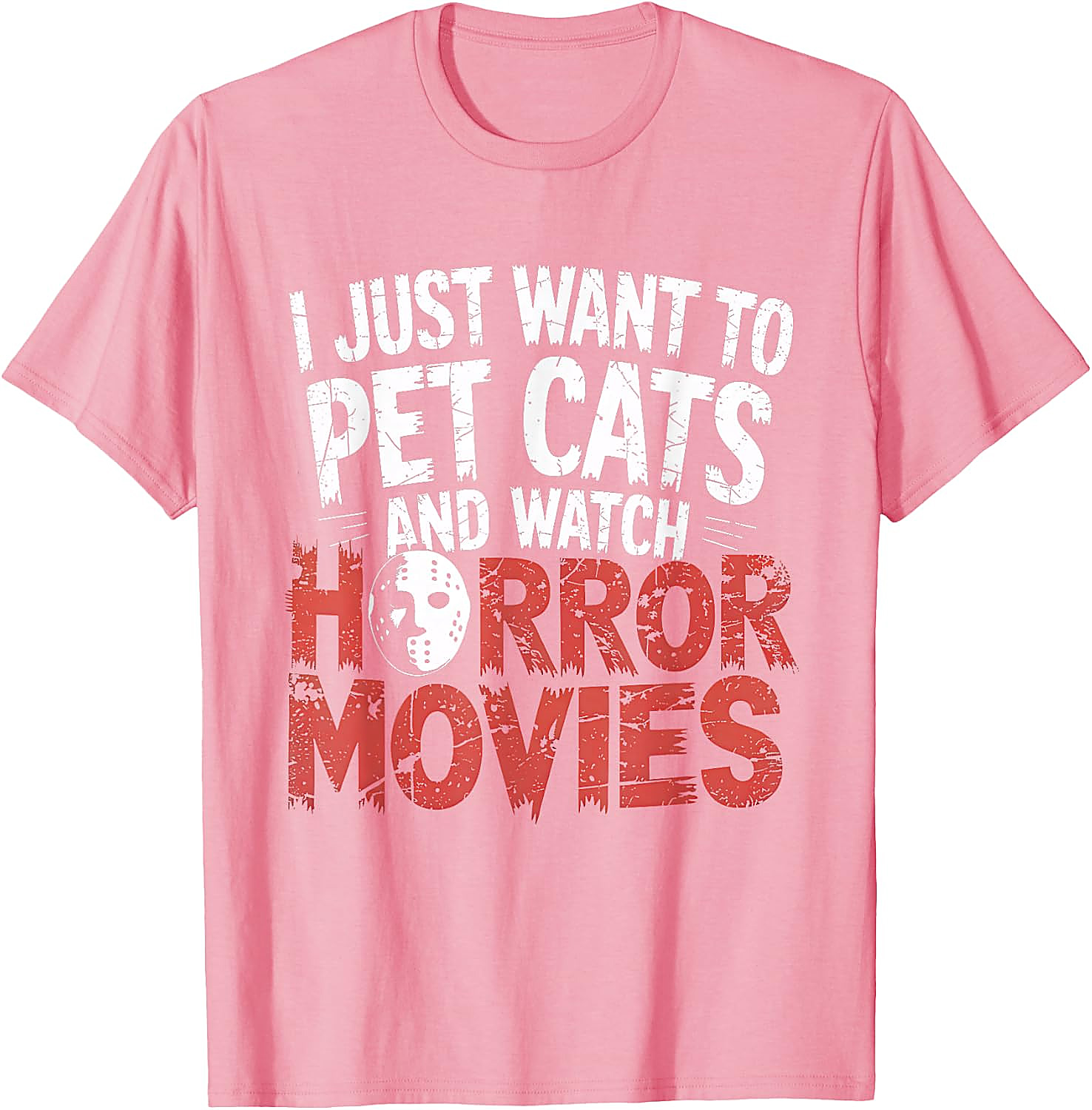 Pet Cats and Watch Horror Movies T-Shirt for Fans