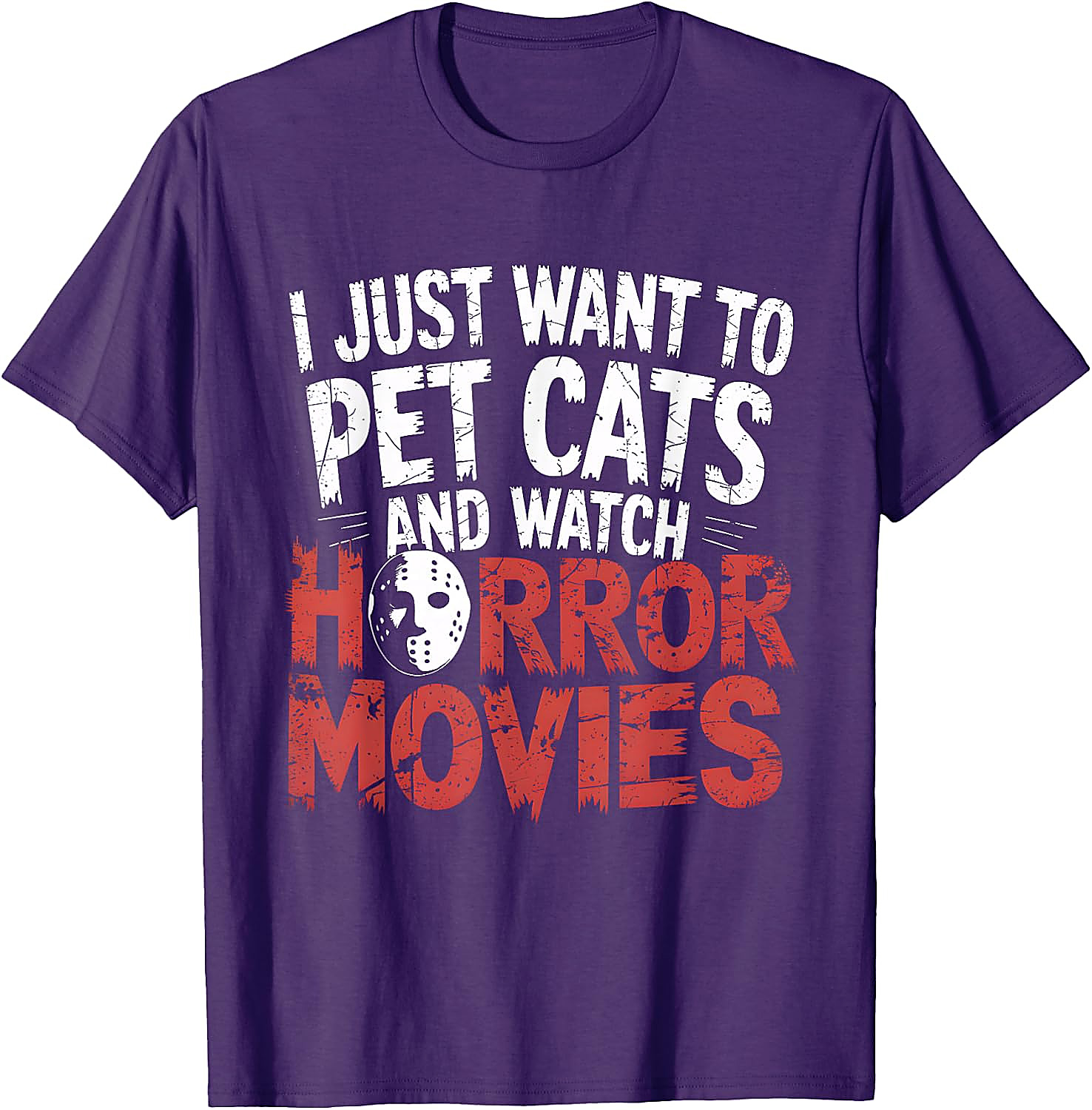 Pet Cats and Watch Horror Movies T-Shirt for Fans