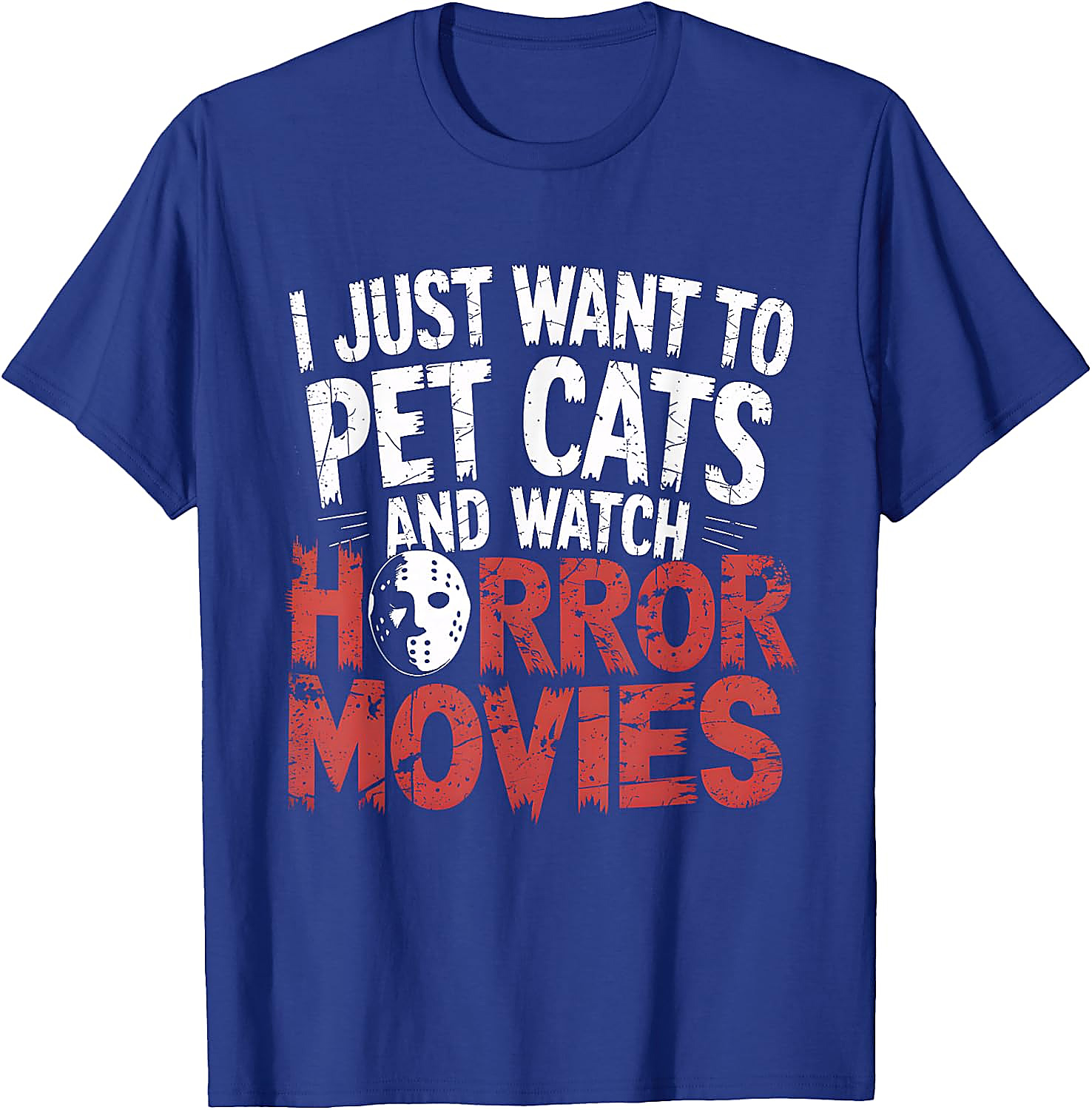 Pet Cats and Watch Horror Movies T-Shirt for Fans