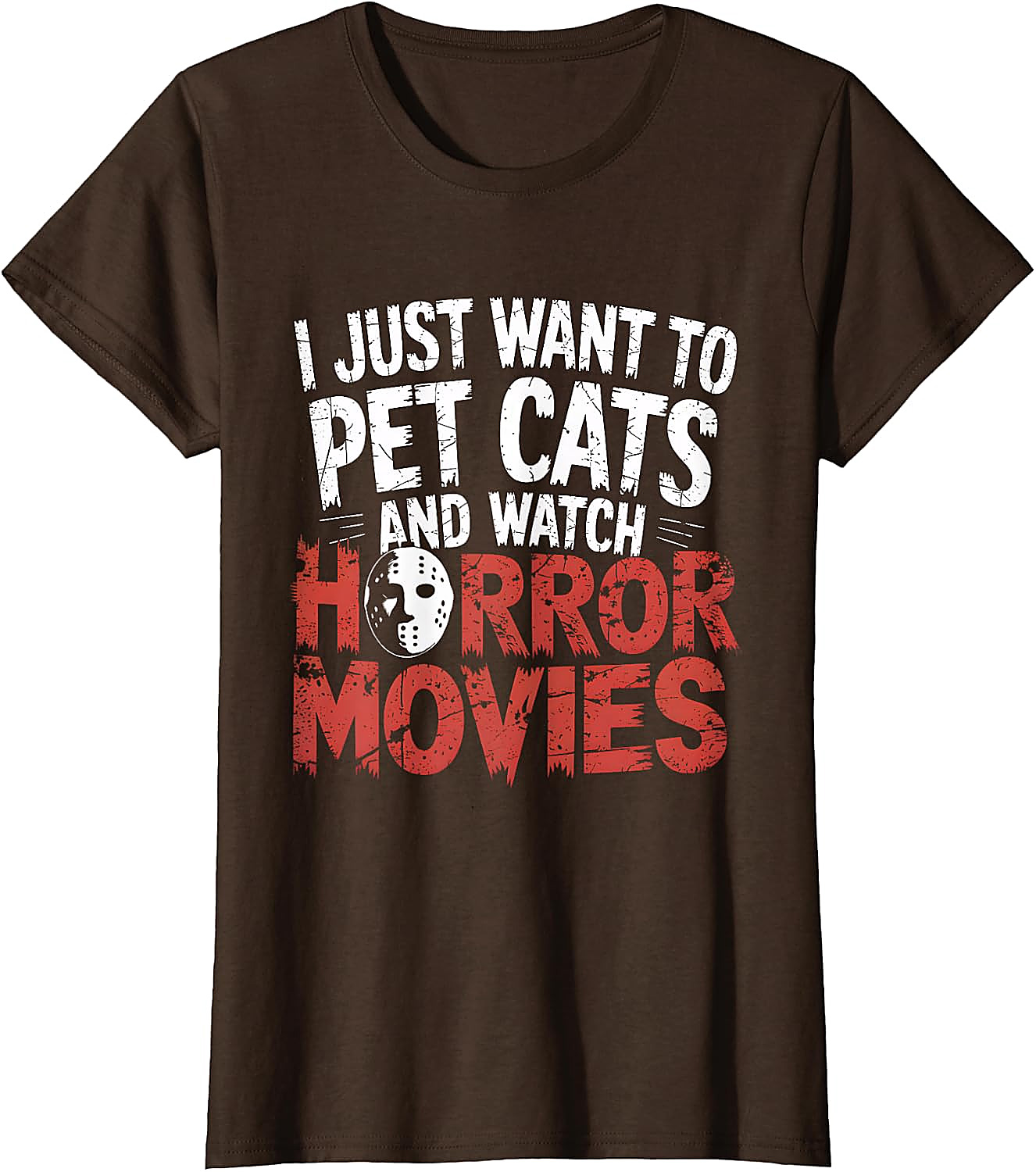 Pet Cats and Watch Horror Movies T-Shirt for Fans