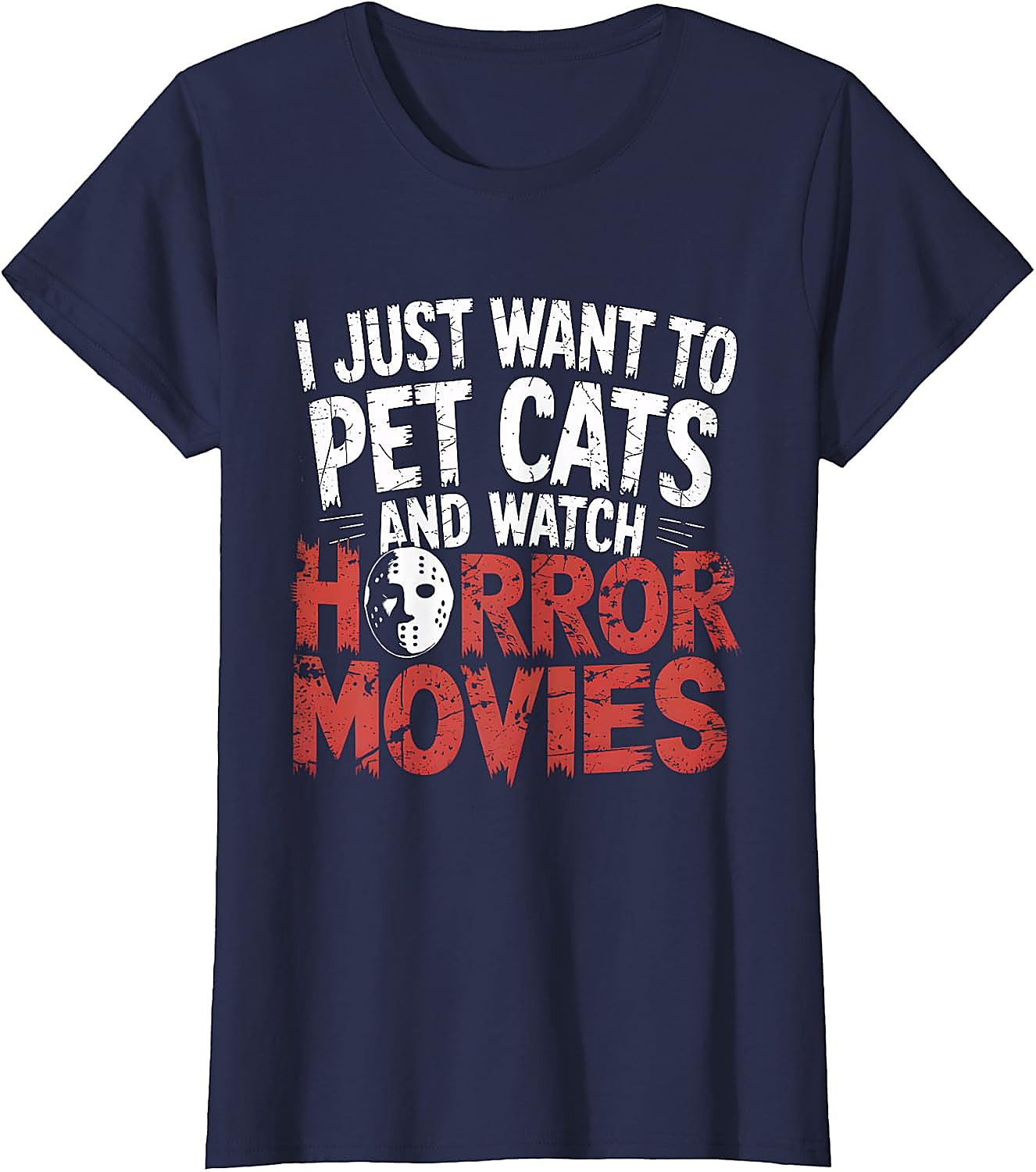 Pet Cats and Watch Horror Movies T-Shirt for Fans
