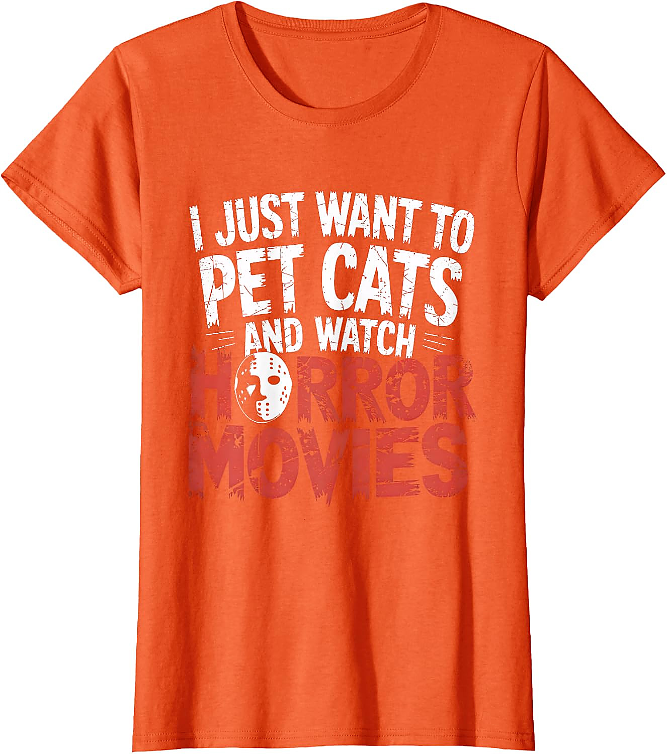Pet Cats and Watch Horror Movies T-Shirt for Fans
