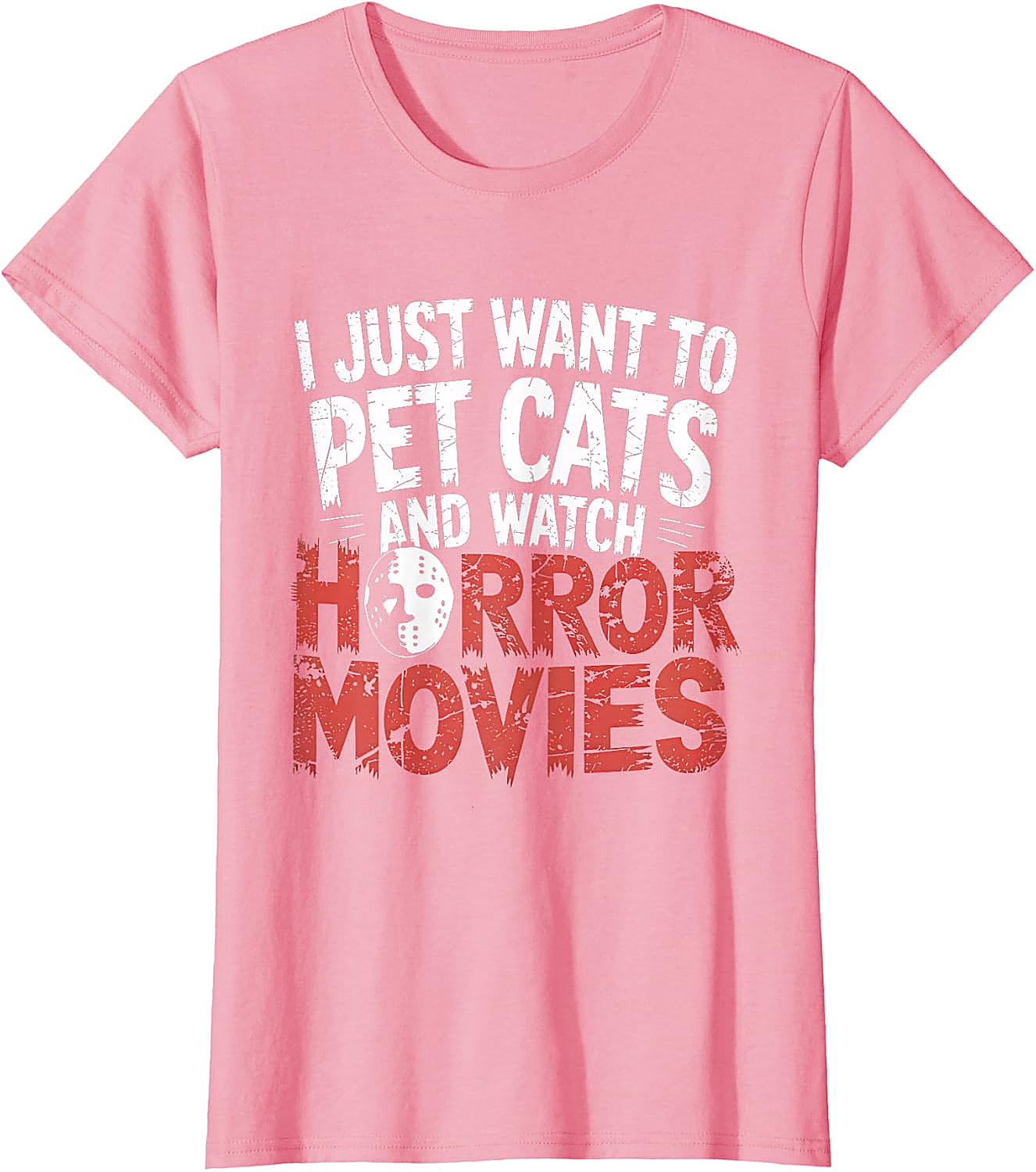 Pet Cats and Watch Horror Movies T-Shirt for Fans