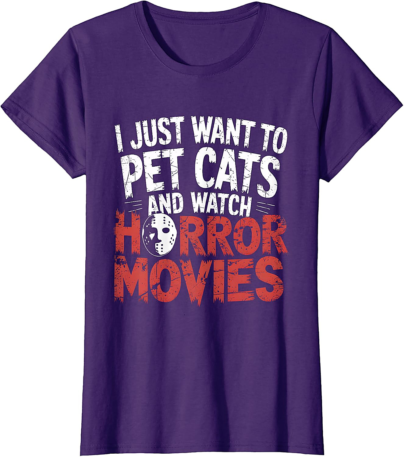 Pet Cats and Watch Horror Movies T-Shirt for Fans