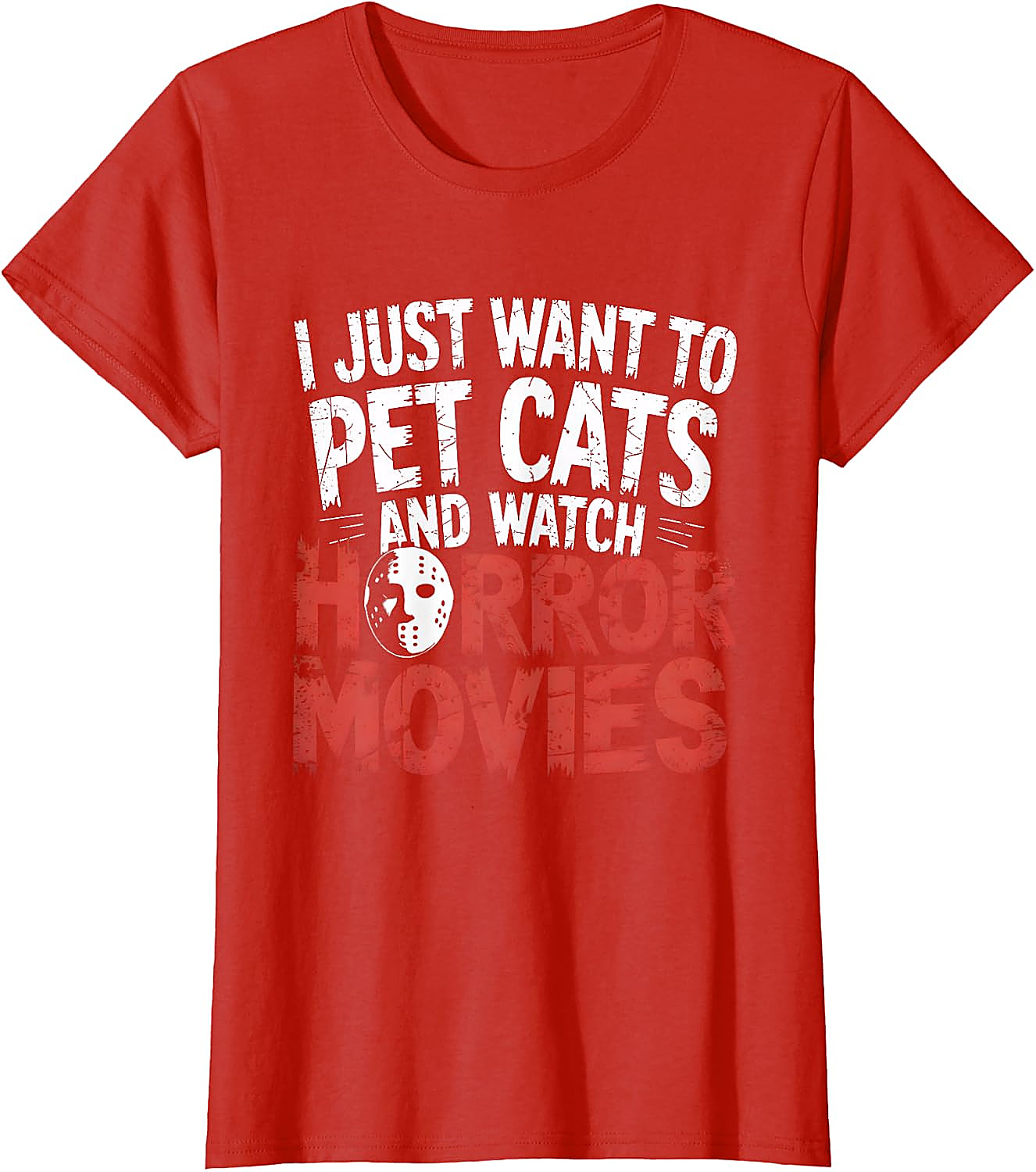Pet Cats and Watch Horror Movies T-Shirt for Fans