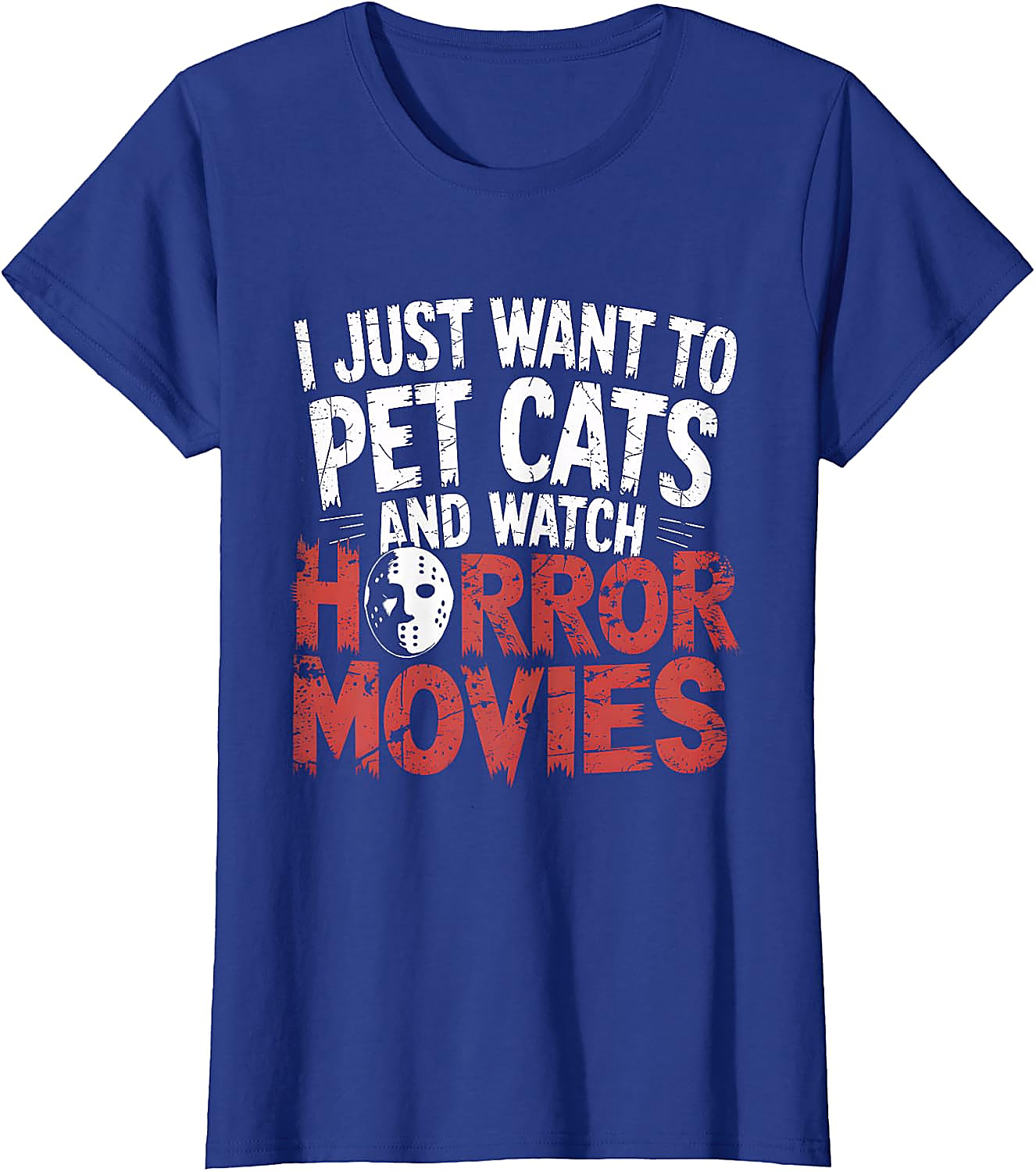 Pet Cats and Watch Horror Movies T-Shirt for Fans