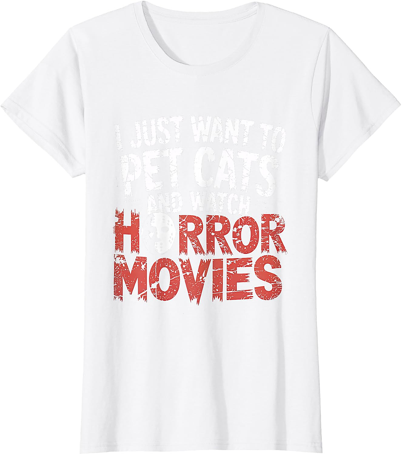 Pet Cats and Watch Horror Movies T-Shirt for Fans
