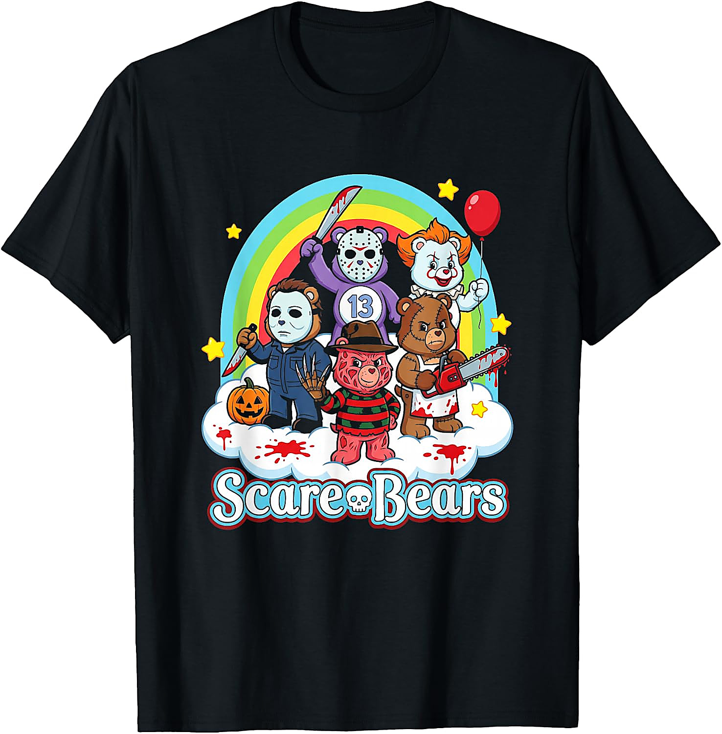 Scare Bears Funny Horror Halloween T-Shirt