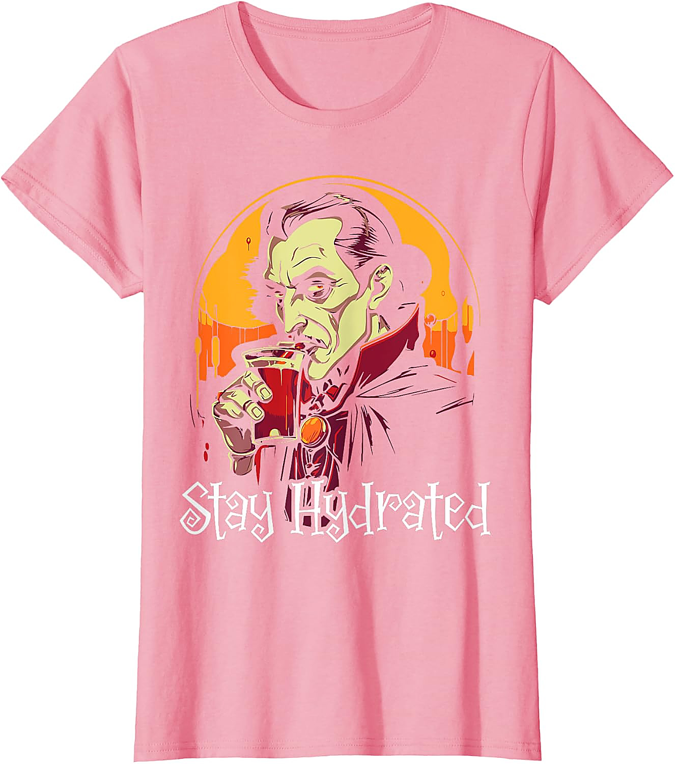 Stay Hydrated Dracula Vampire T-Shirt | Funny Halloween Tee