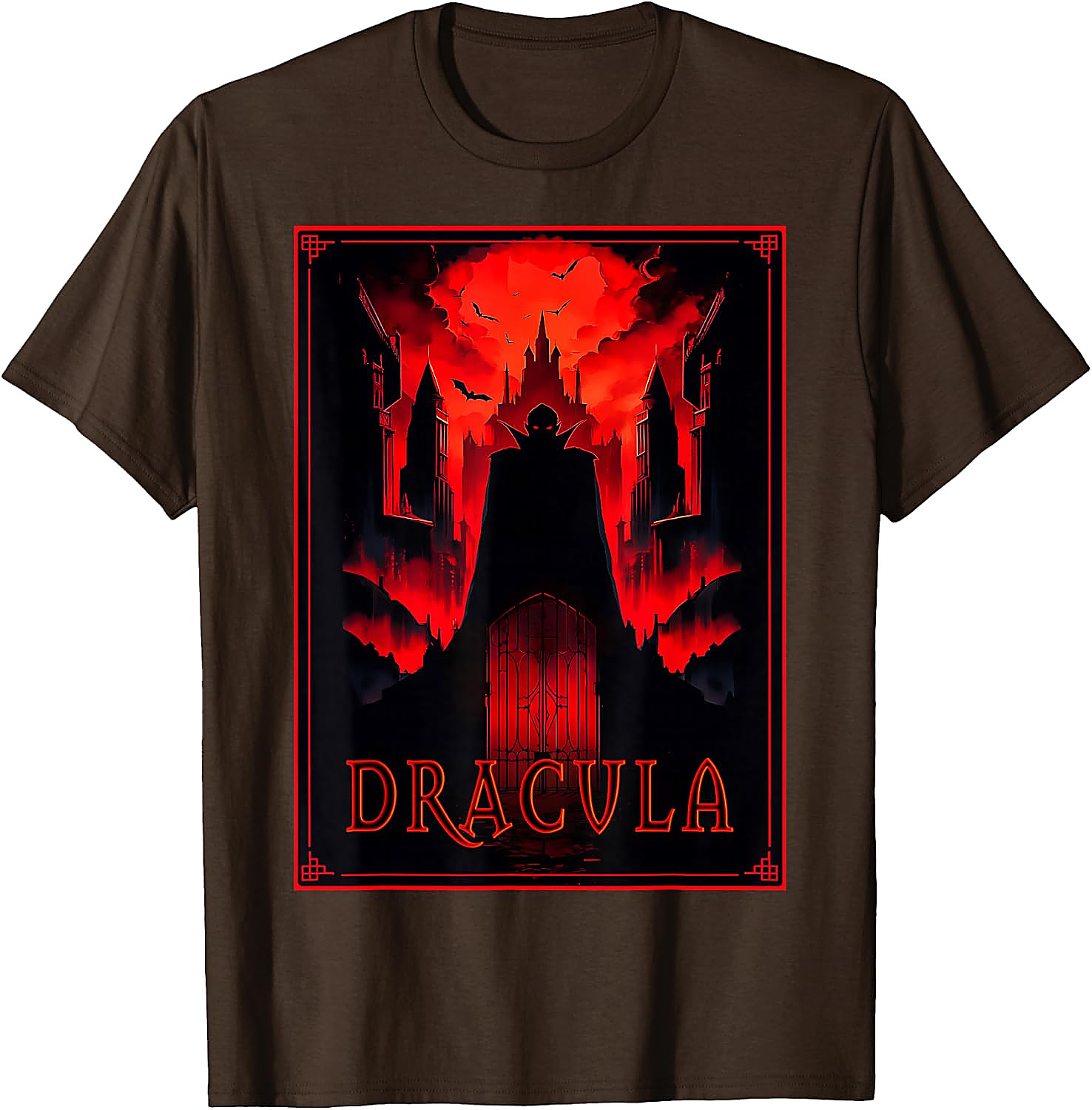 Dracula Gothic Horror T-Shirt | Vampire Castle Art Tee