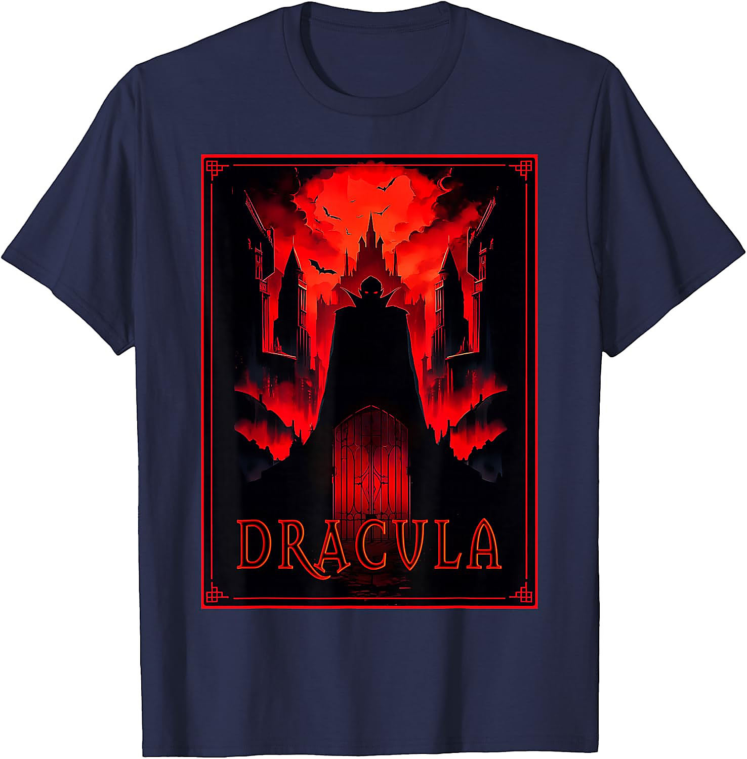 Dracula Gothic Horror T-Shirt | Vampire Castle Art Tee