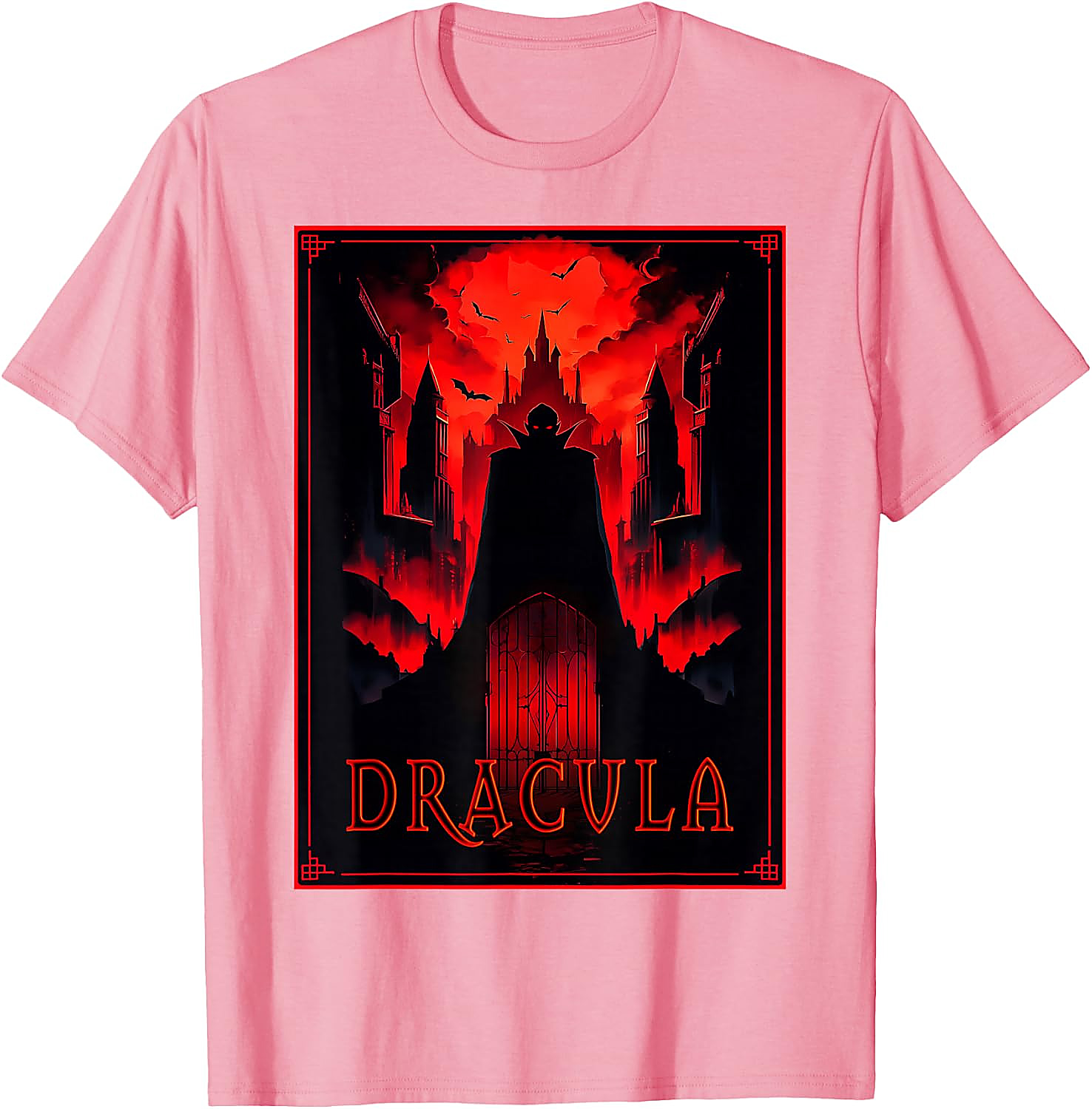 Dracula Gothic Horror T-Shirt | Vampire Castle Art Tee