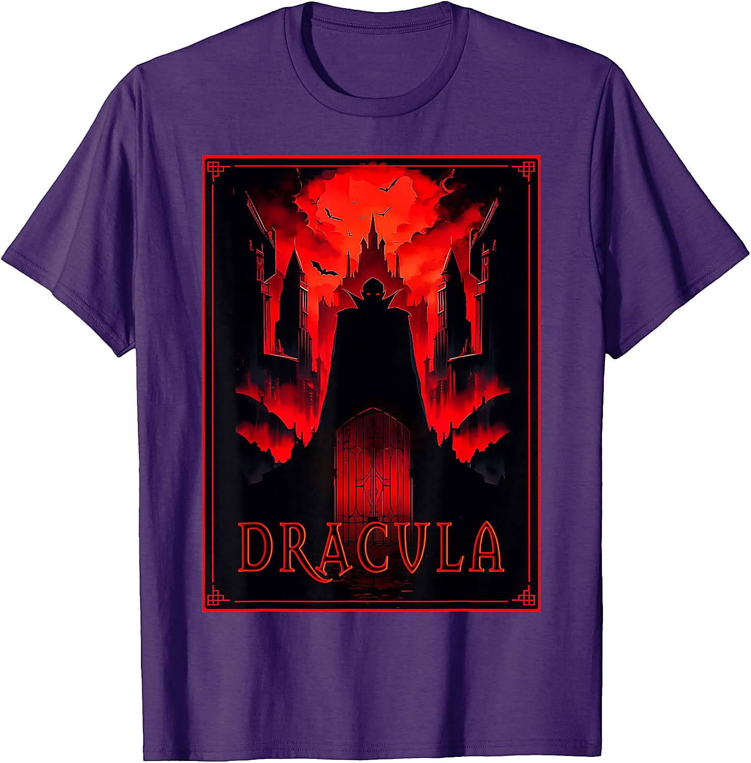 Dracula Gothic Horror T-Shirt | Vampire Castle Art Tee