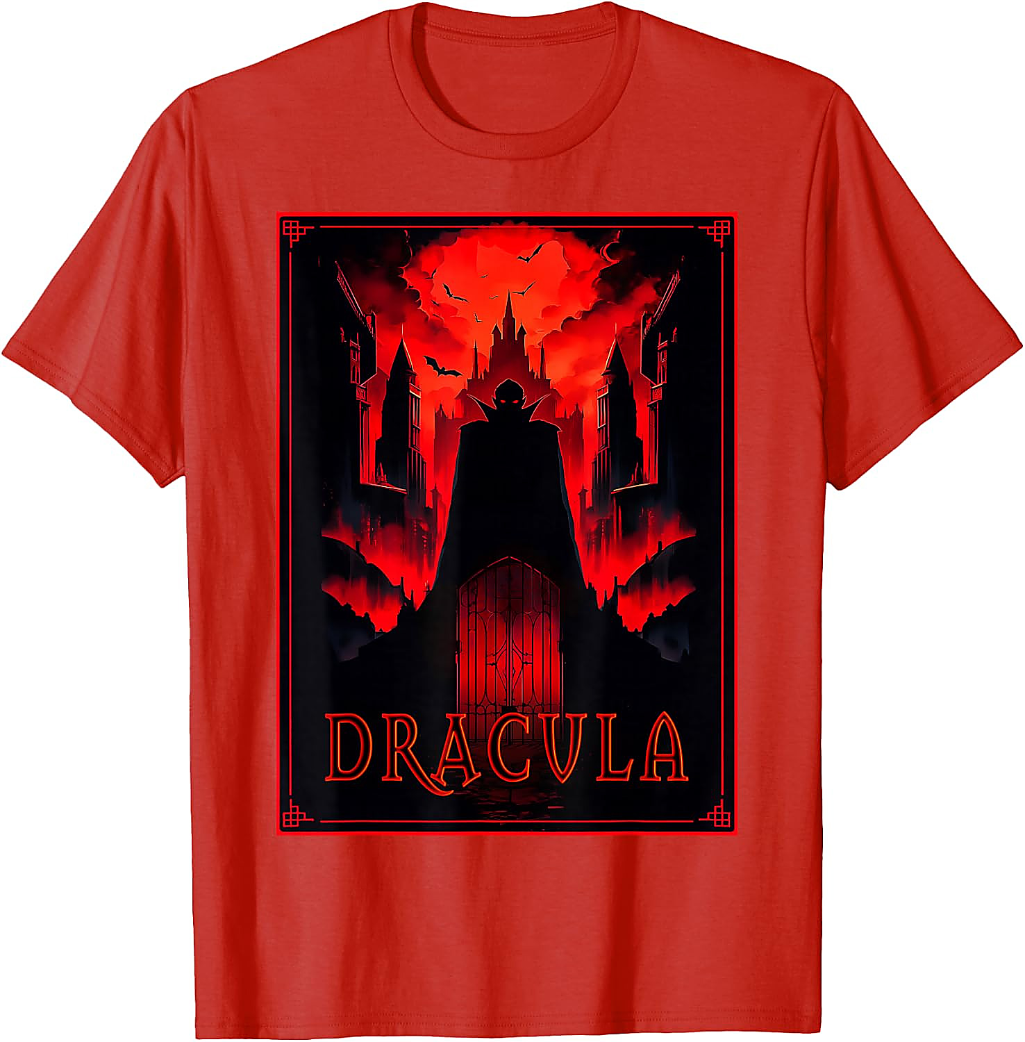 Dracula Gothic Horror T-Shirt | Vampire Castle Art Tee