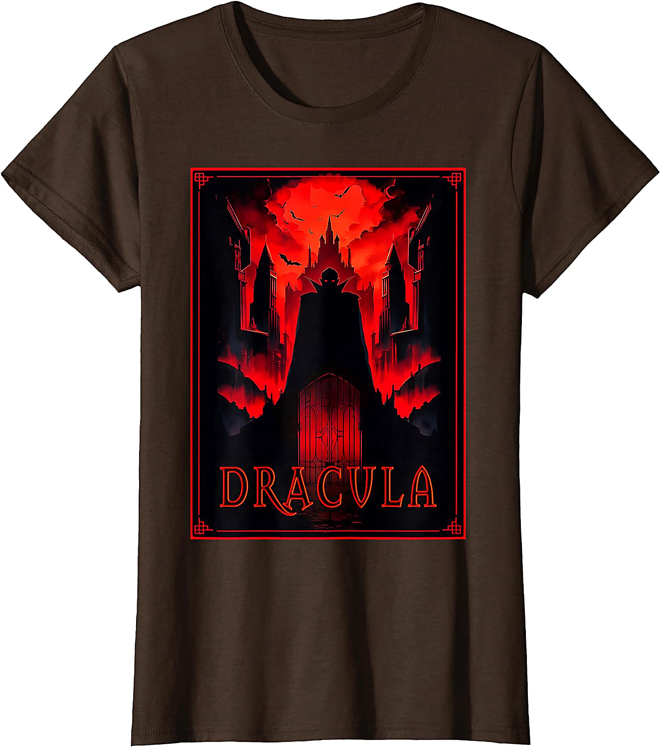 Dracula Gothic Horror T-Shirt | Vampire Castle Art Tee