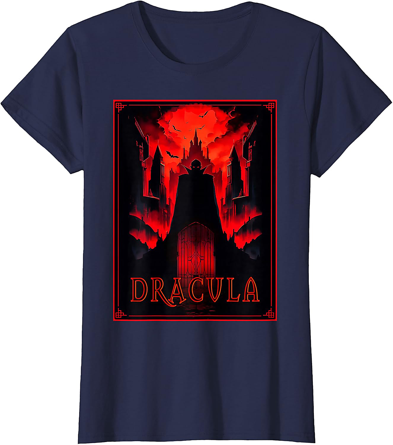 Dracula Gothic Horror T-Shirt | Vampire Castle Art Tee