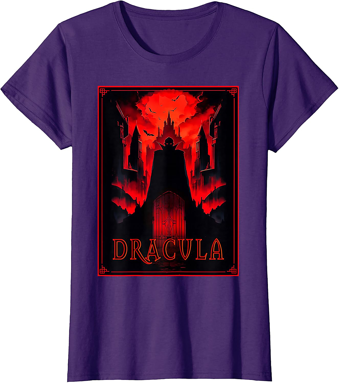 Dracula Gothic Horror T-Shirt | Vampire Castle Art Tee