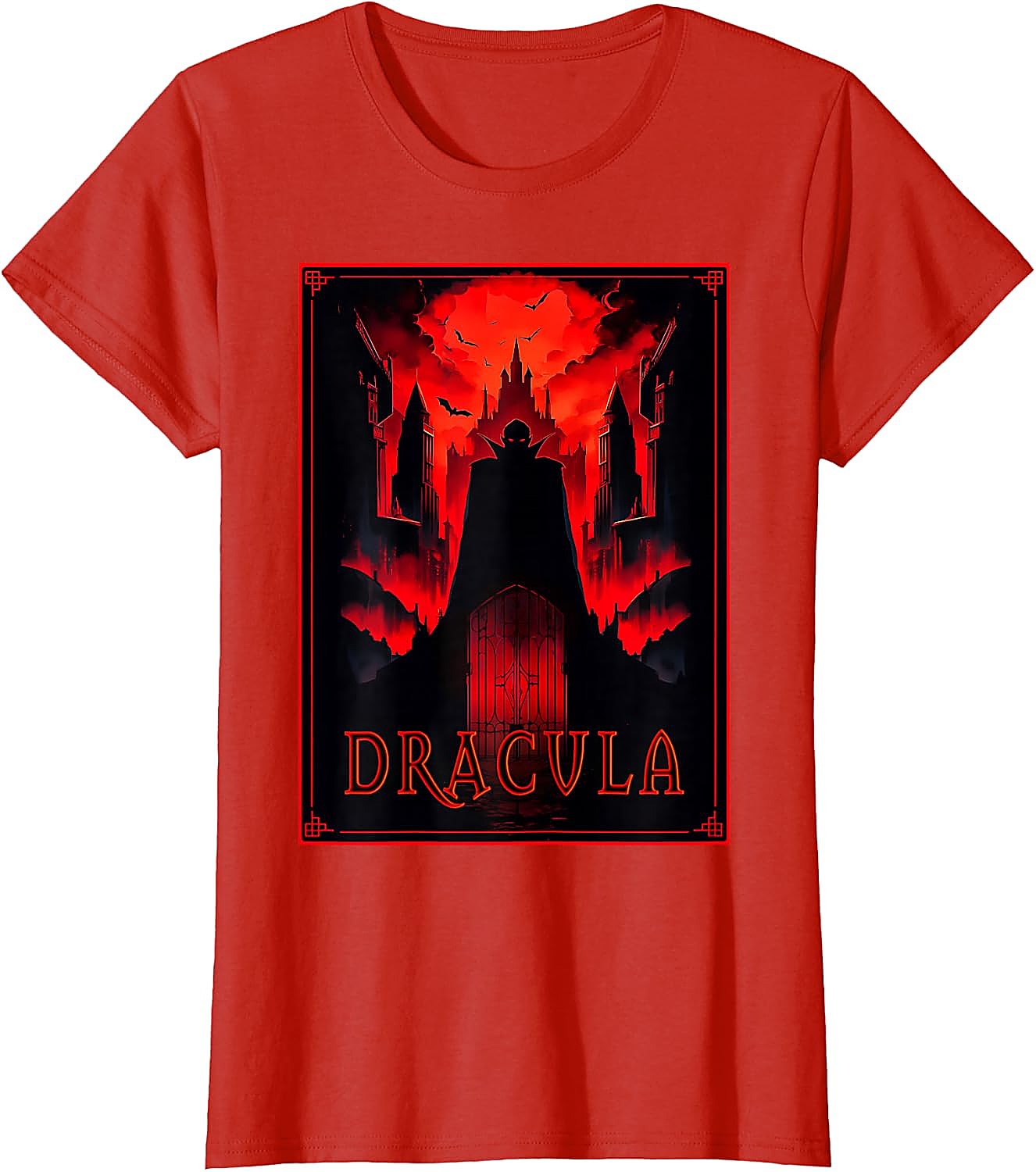 Dracula Gothic Horror T-Shirt | Vampire Castle Art Tee