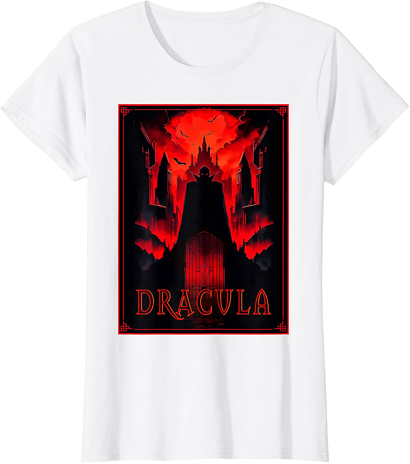 Dracula Gothic Horror T-Shirt | Vampire Castle Art Tee