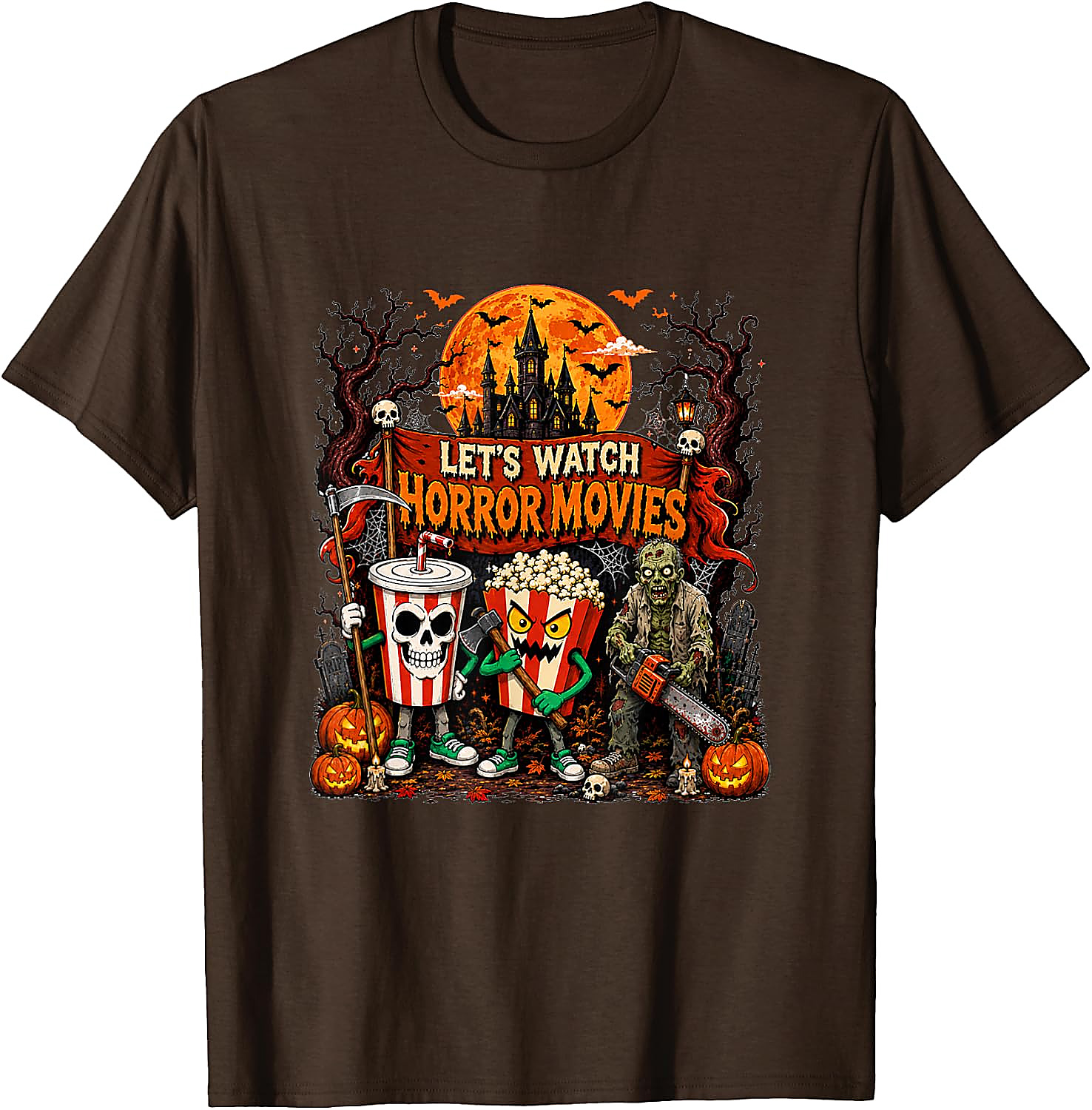 Horror Movies Halloween Zombie T-Shirt | Spooky Graphic Tee