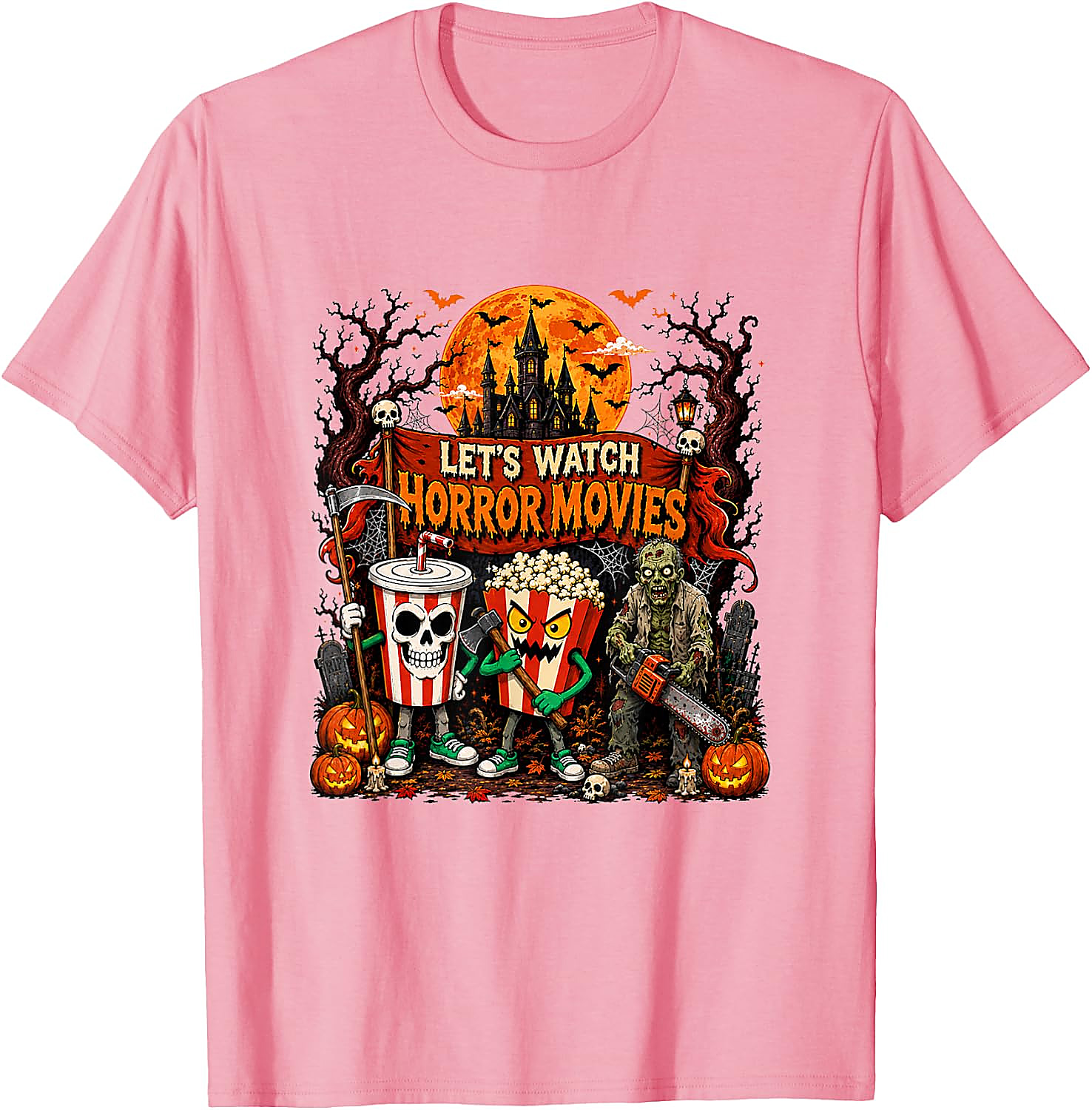Horror Movies Halloween Zombie T-Shirt | Spooky Graphic Tee