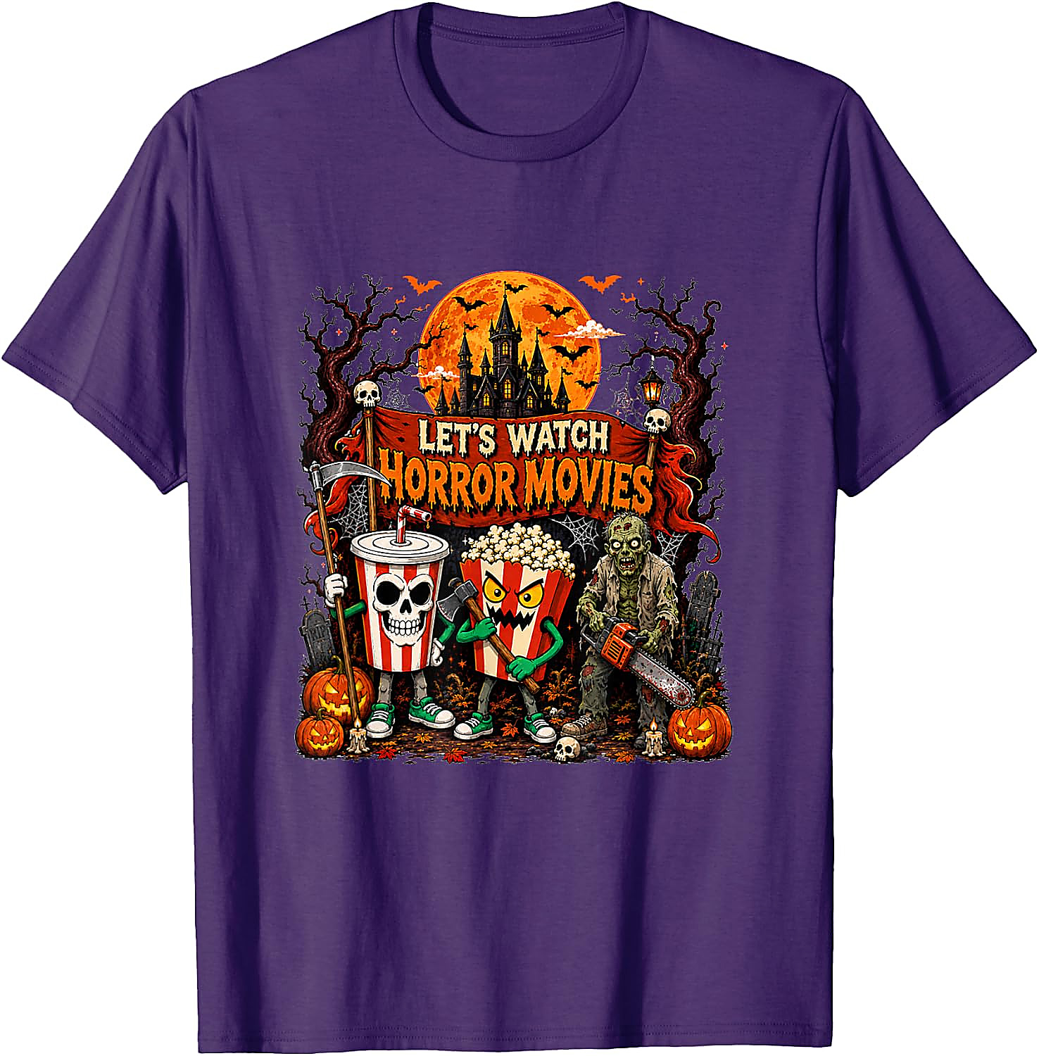 Horror Movies Halloween Zombie T-Shirt | Spooky Graphic Tee