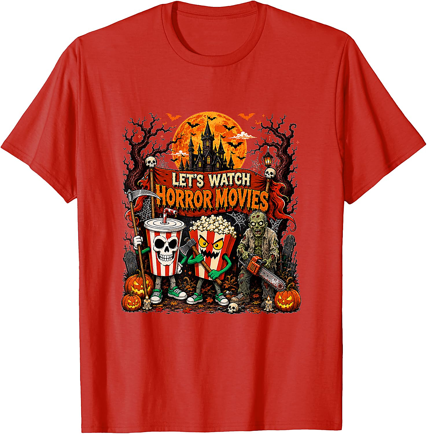 Horror Movies Halloween Zombie T-Shirt | Spooky Graphic Tee
