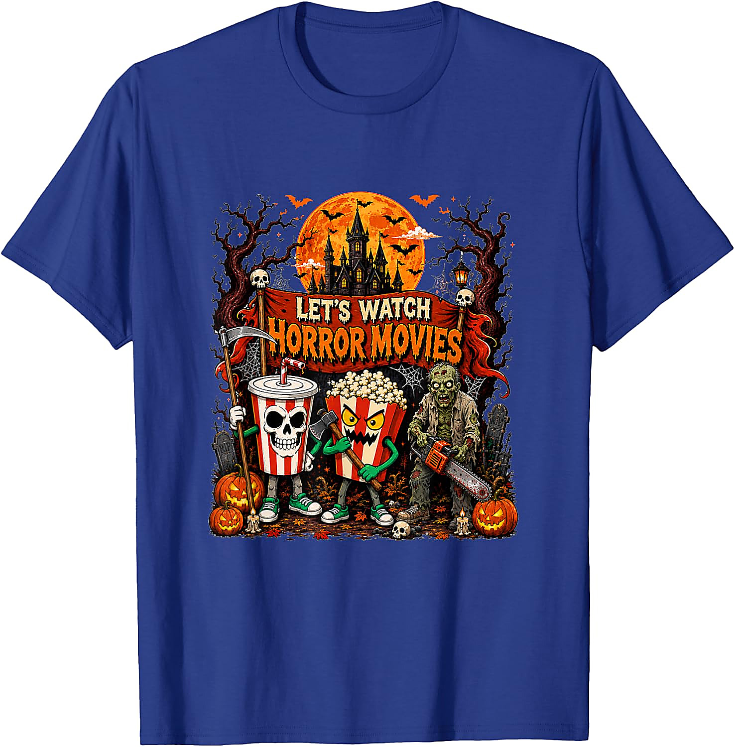 Horror Movies Halloween Zombie T-Shirt | Spooky Graphic Tee