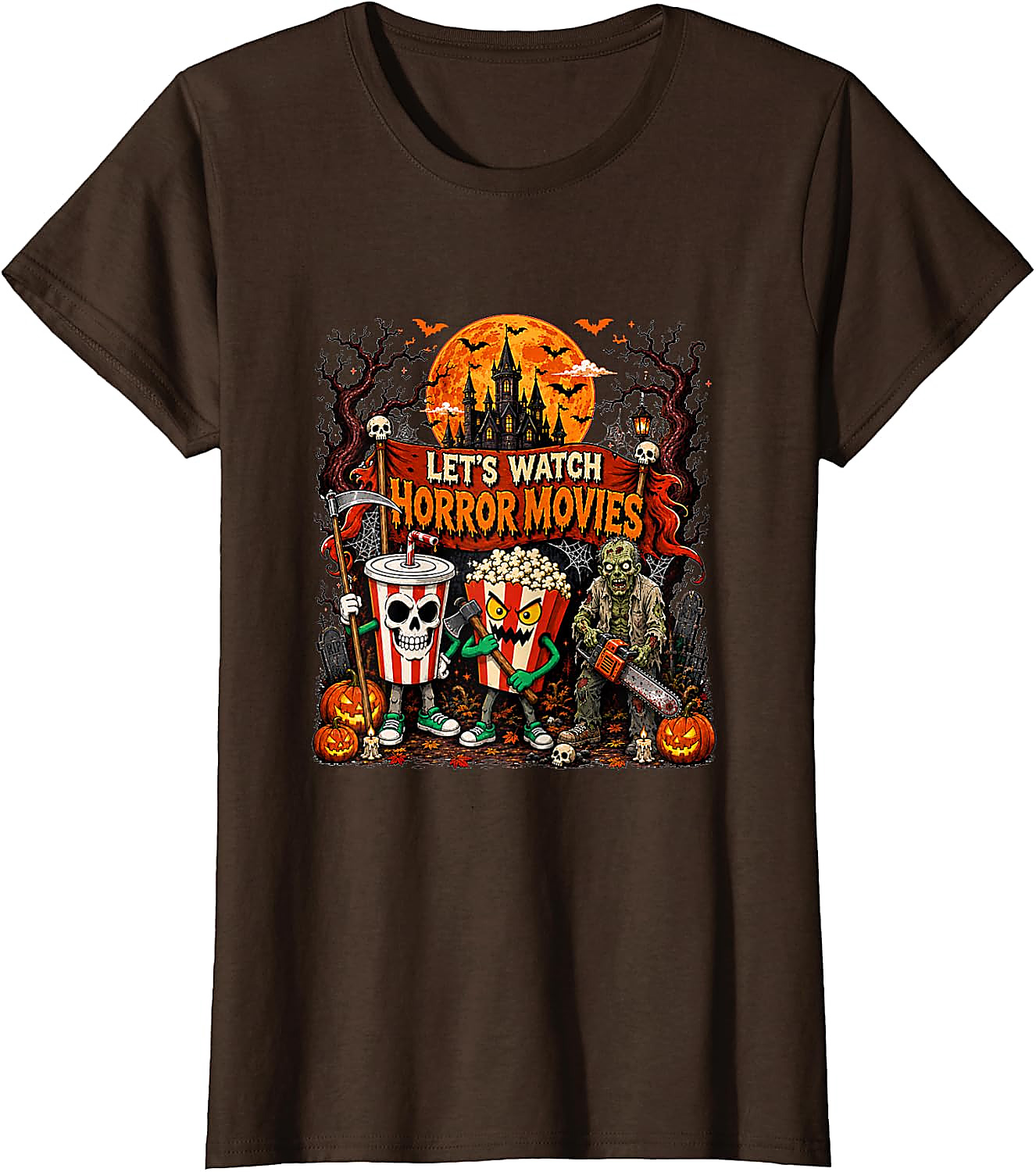 Horror Movies Halloween Zombie T-Shirt | Spooky Graphic Tee