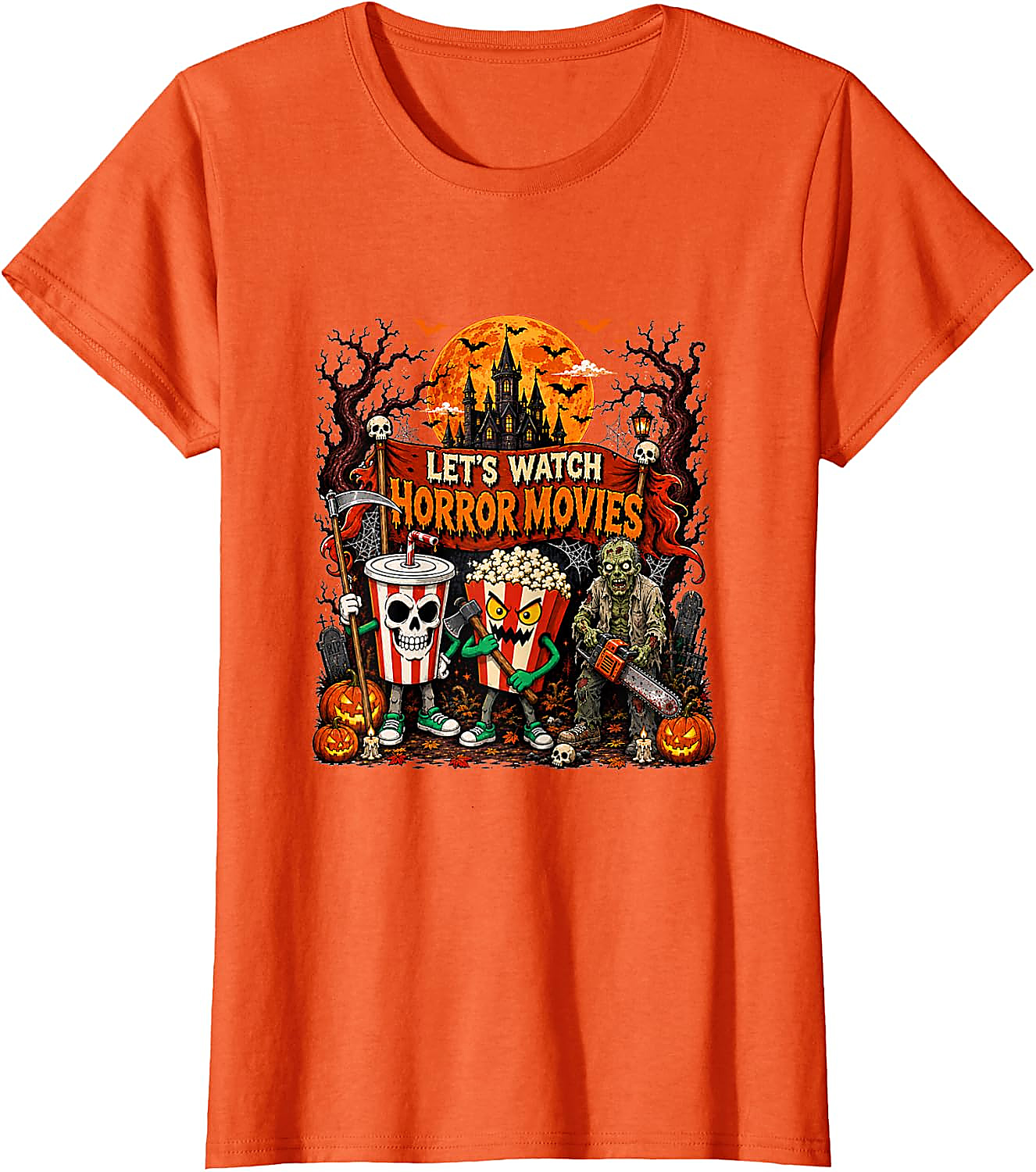 Horror Movies Halloween Zombie T-Shirt | Spooky Graphic Tee