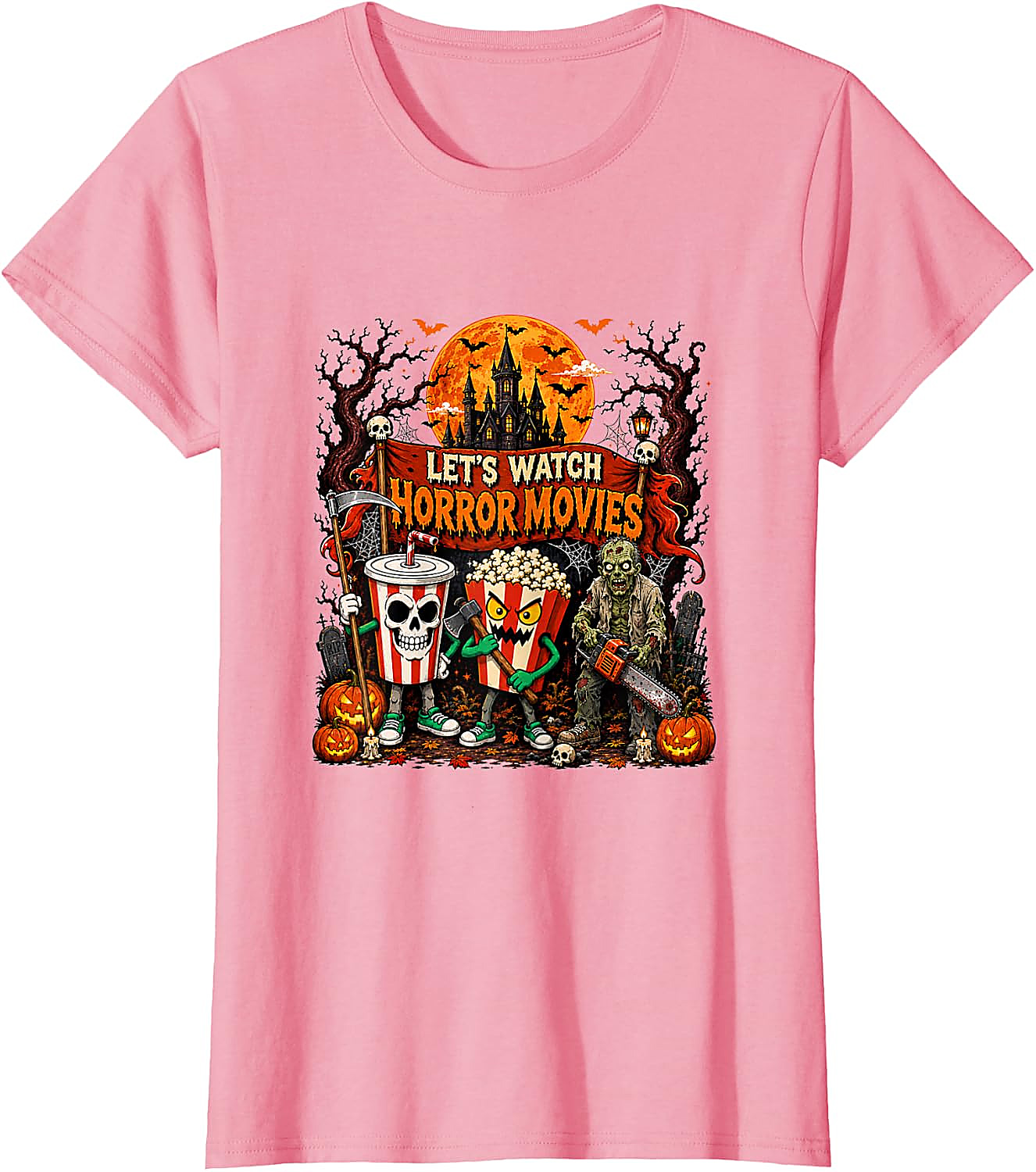 Horror Movies Halloween Zombie T-Shirt | Spooky Graphic Tee
