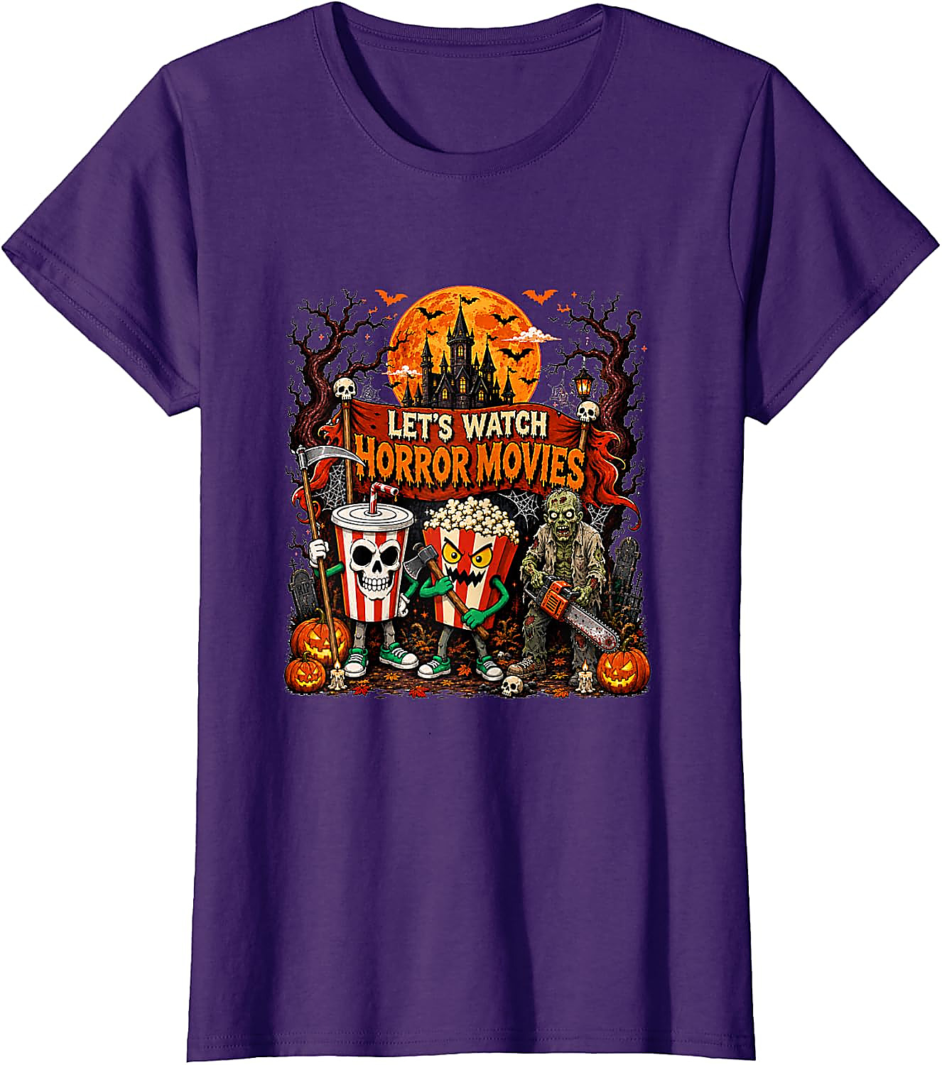 Horror Movies Halloween Zombie T-Shirt | Spooky Graphic Tee