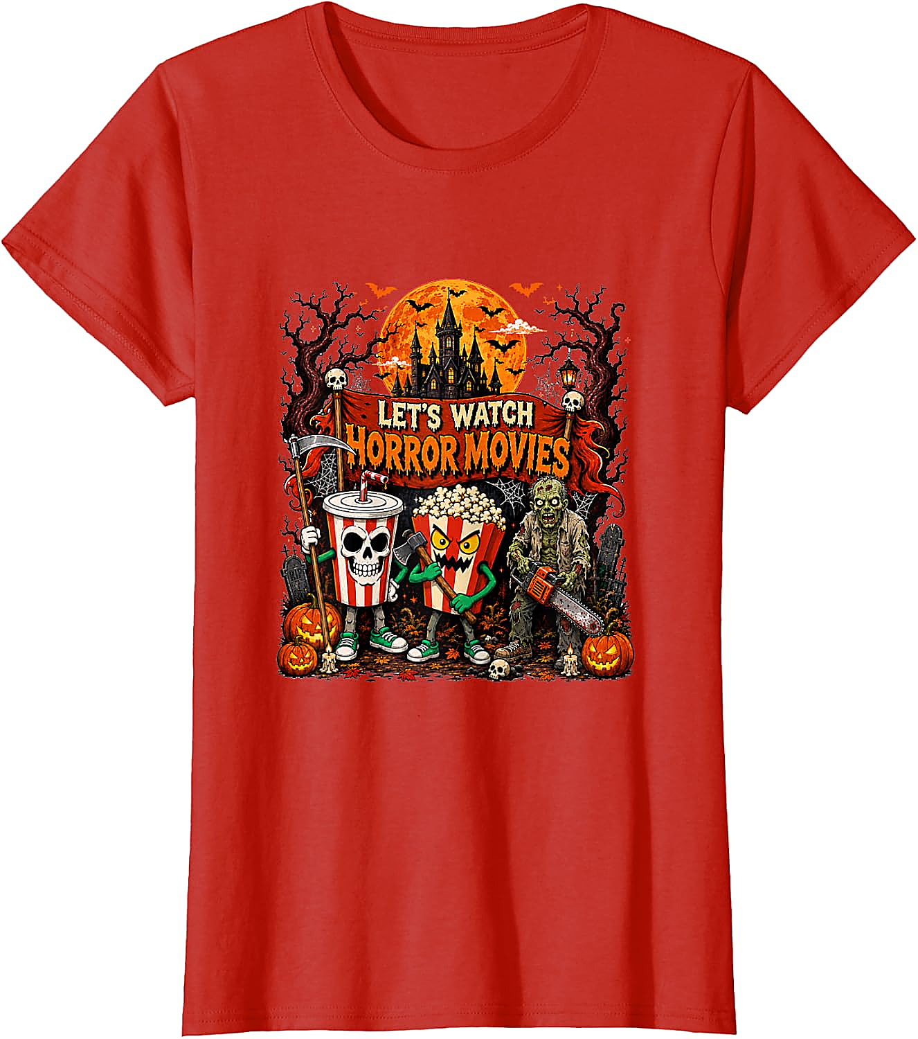 Horror Movies Halloween Zombie T-Shirt | Spooky Graphic Tee