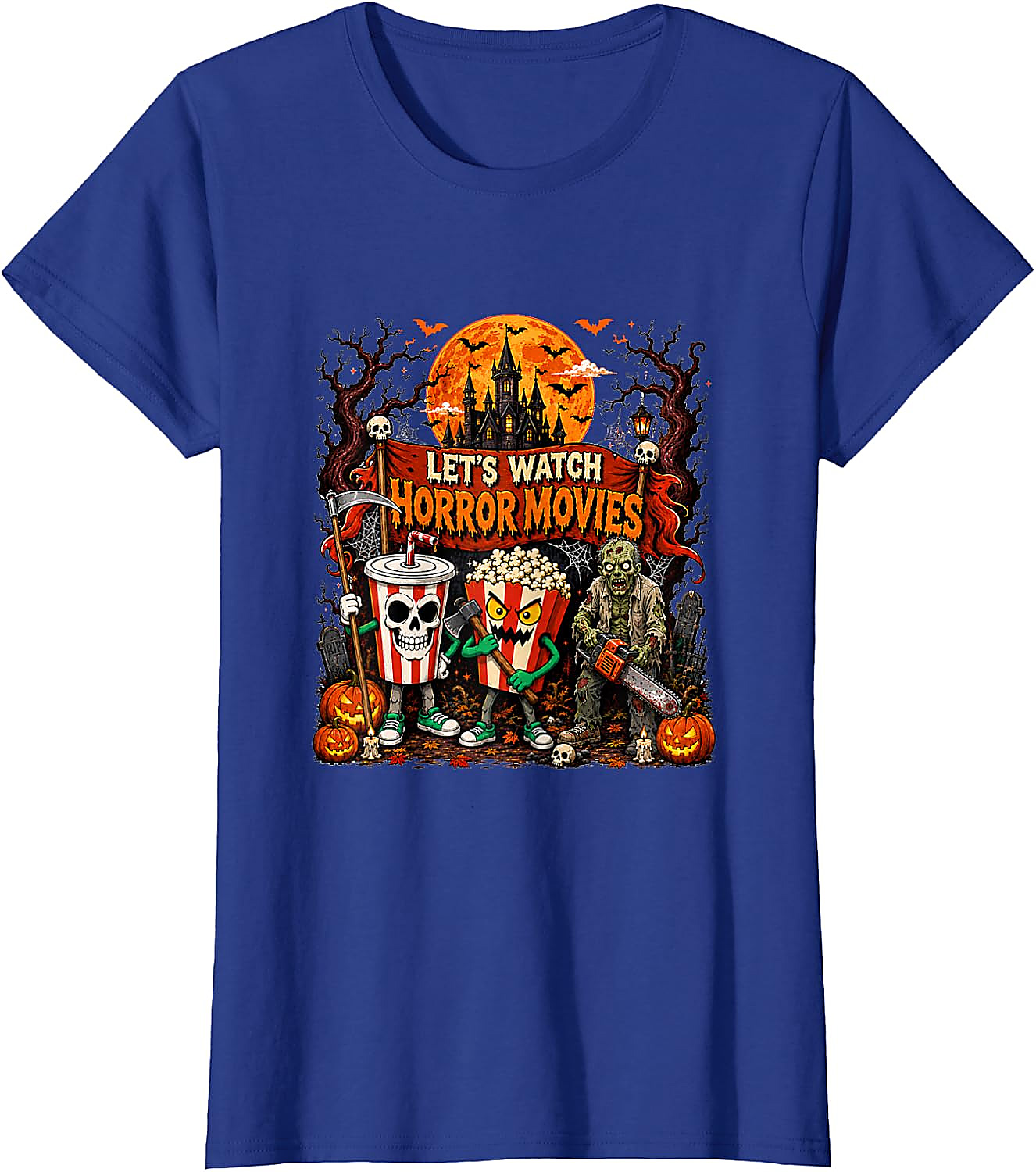 Horror Movies Halloween Zombie T-Shirt | Spooky Graphic Tee