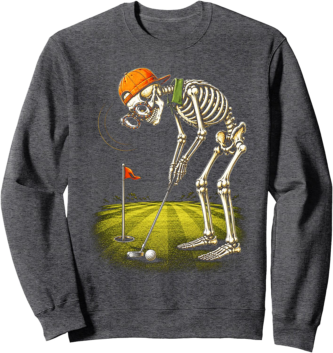 Skeleton Golf Golfer Funny Dad Sweatshirt Shop Now