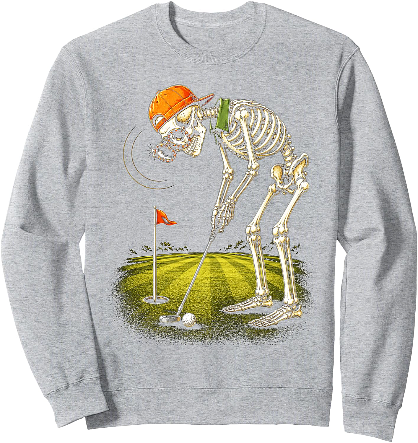 Skeleton Golf Golfer Funny Dad Sweatshirt Shop Now