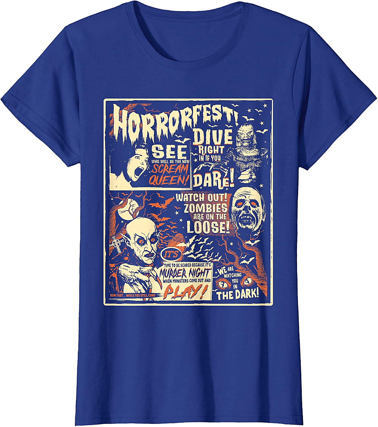 Vintage Horrorfest Poster T-Shirt | Classic Monster Tee