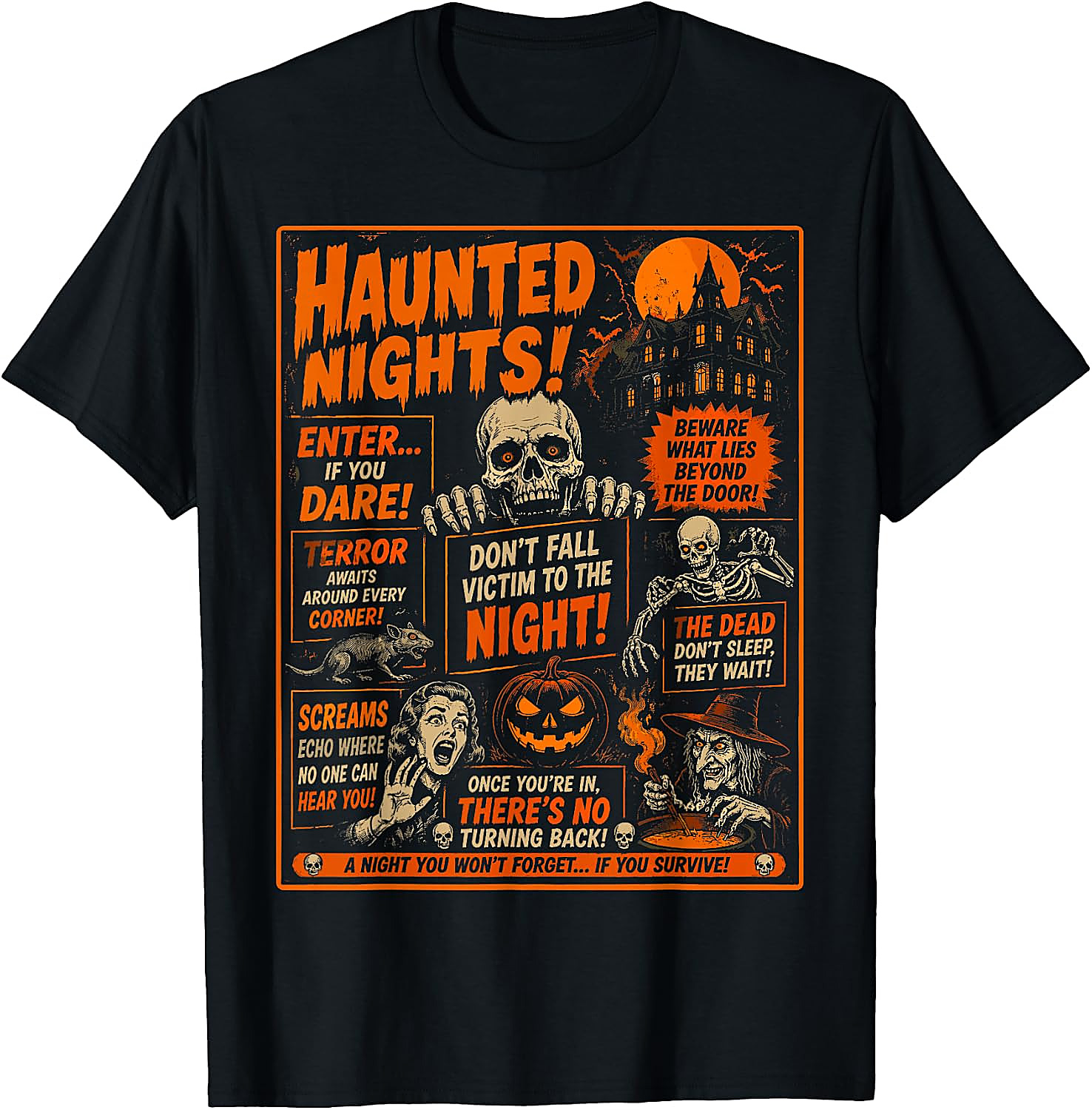Vintage Horror Halloween T-Shirt | Spooky Poster Tee