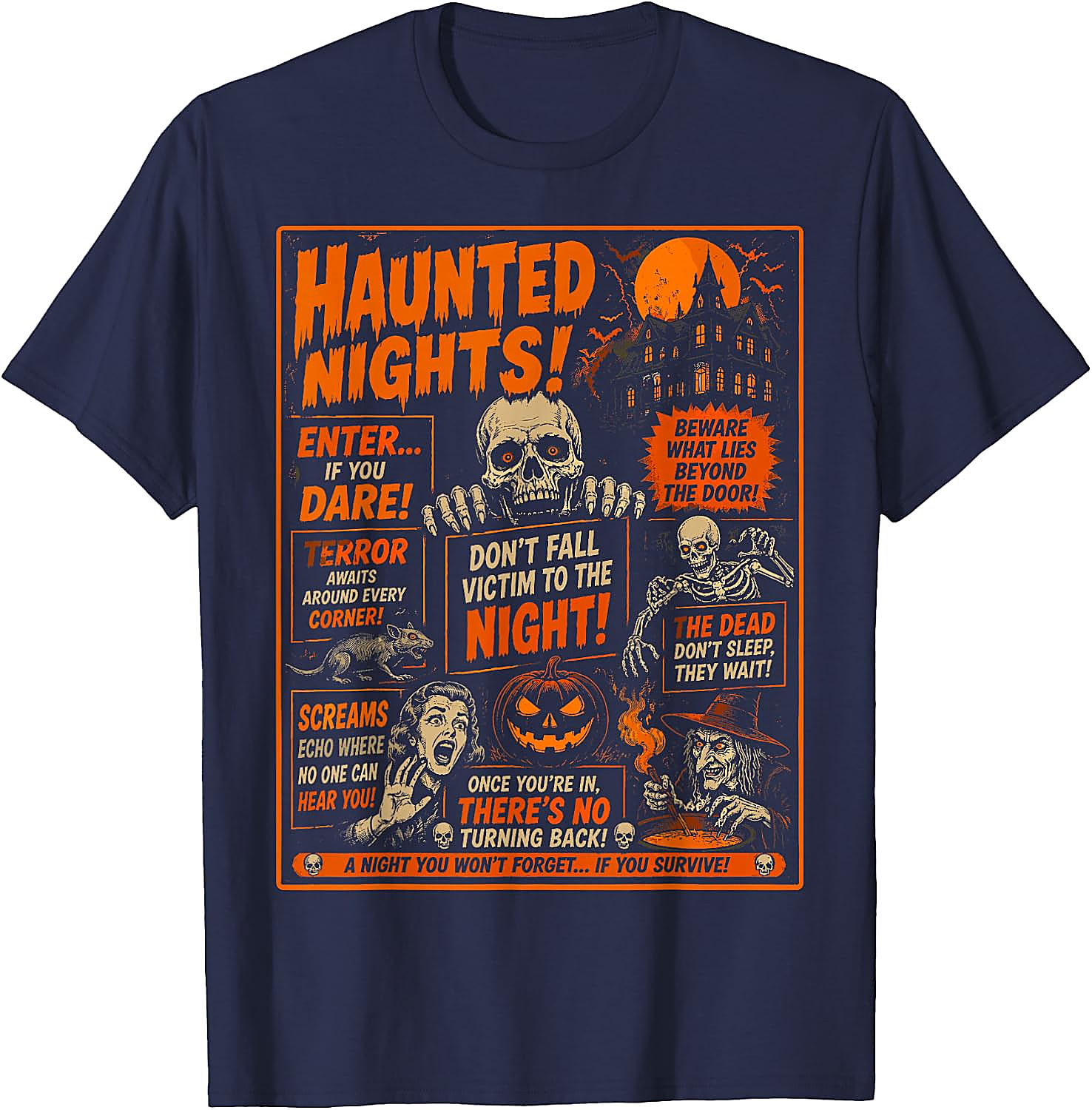 Vintage Horror Halloween T-Shirt | Spooky Poster Tee