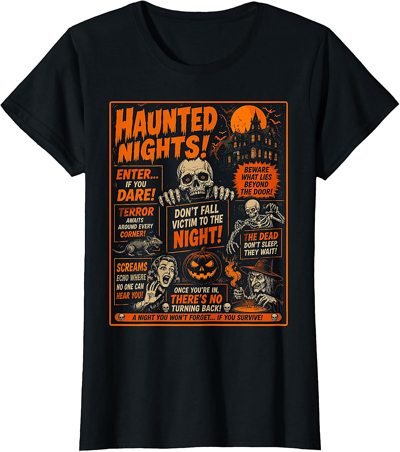Vintage Horror Halloween T-Shirt | Spooky Poster Tee