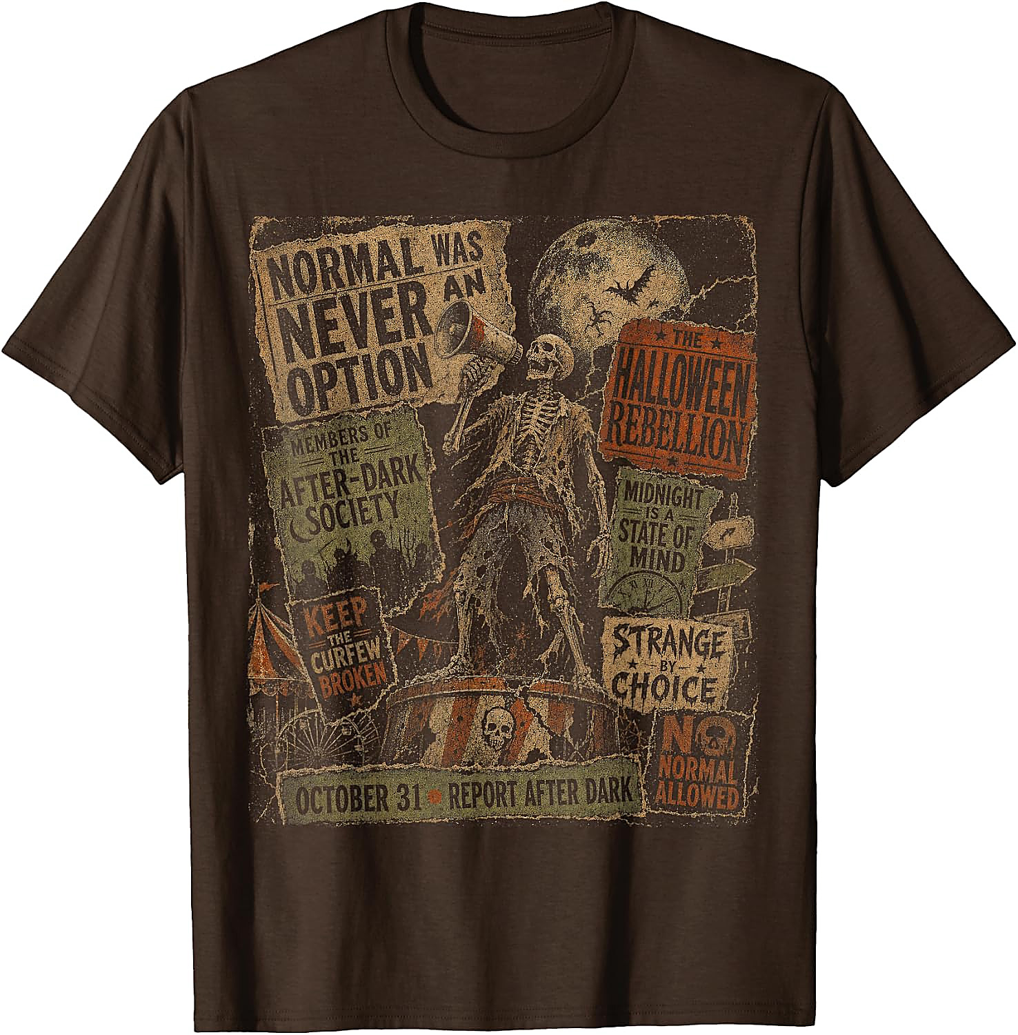 Normal Was Never an Option Vintage Halloween T-Shirt