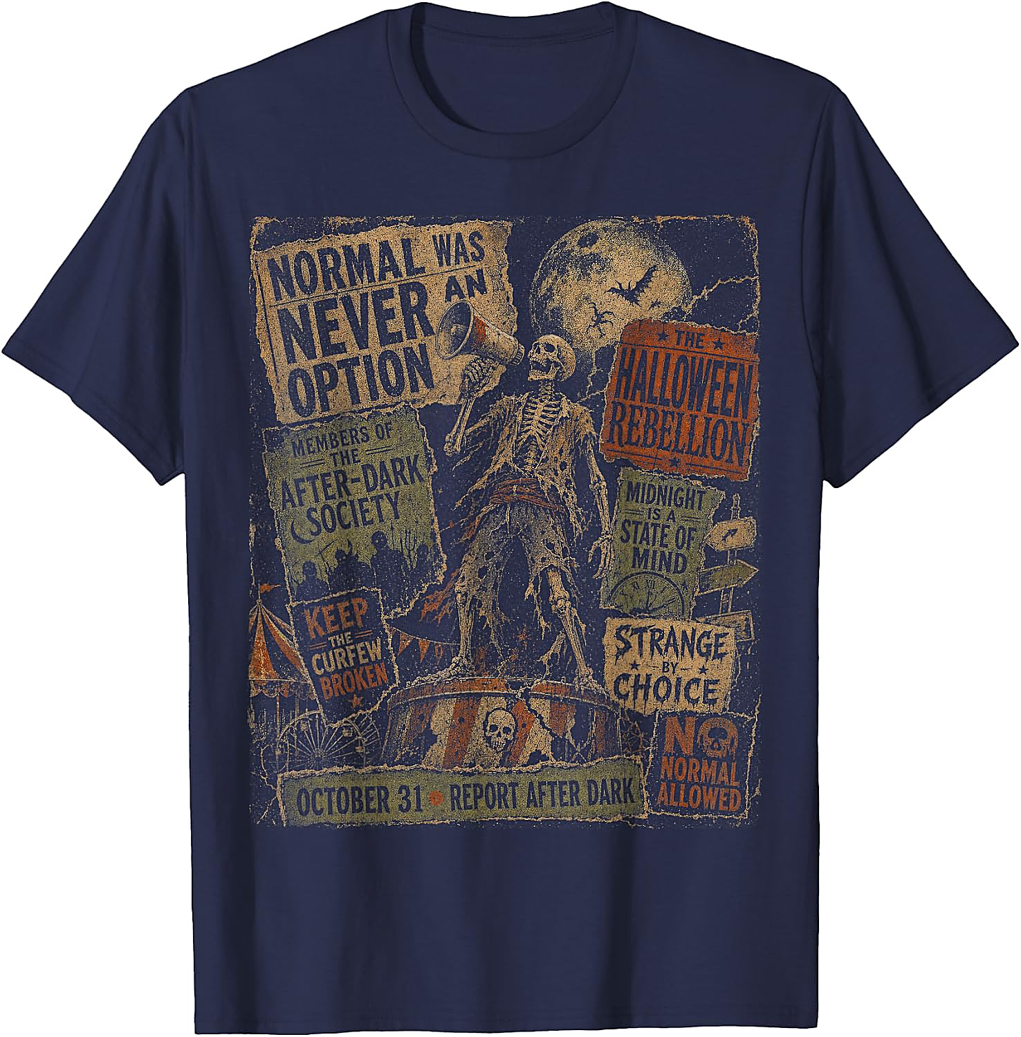 Normal Was Never an Option Vintage Halloween T-Shirt