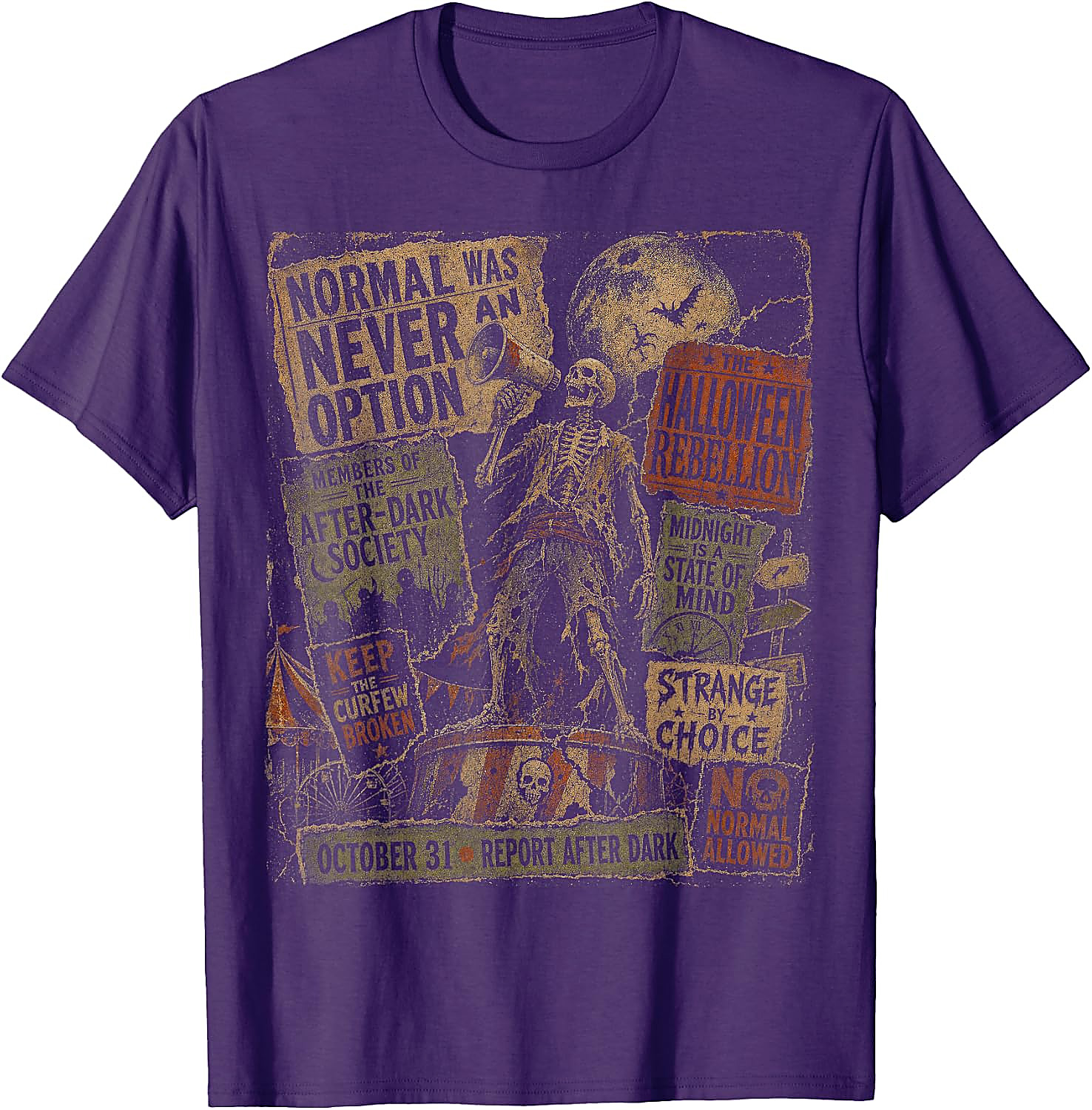 Normal Was Never an Option Vintage Halloween T-Shirt