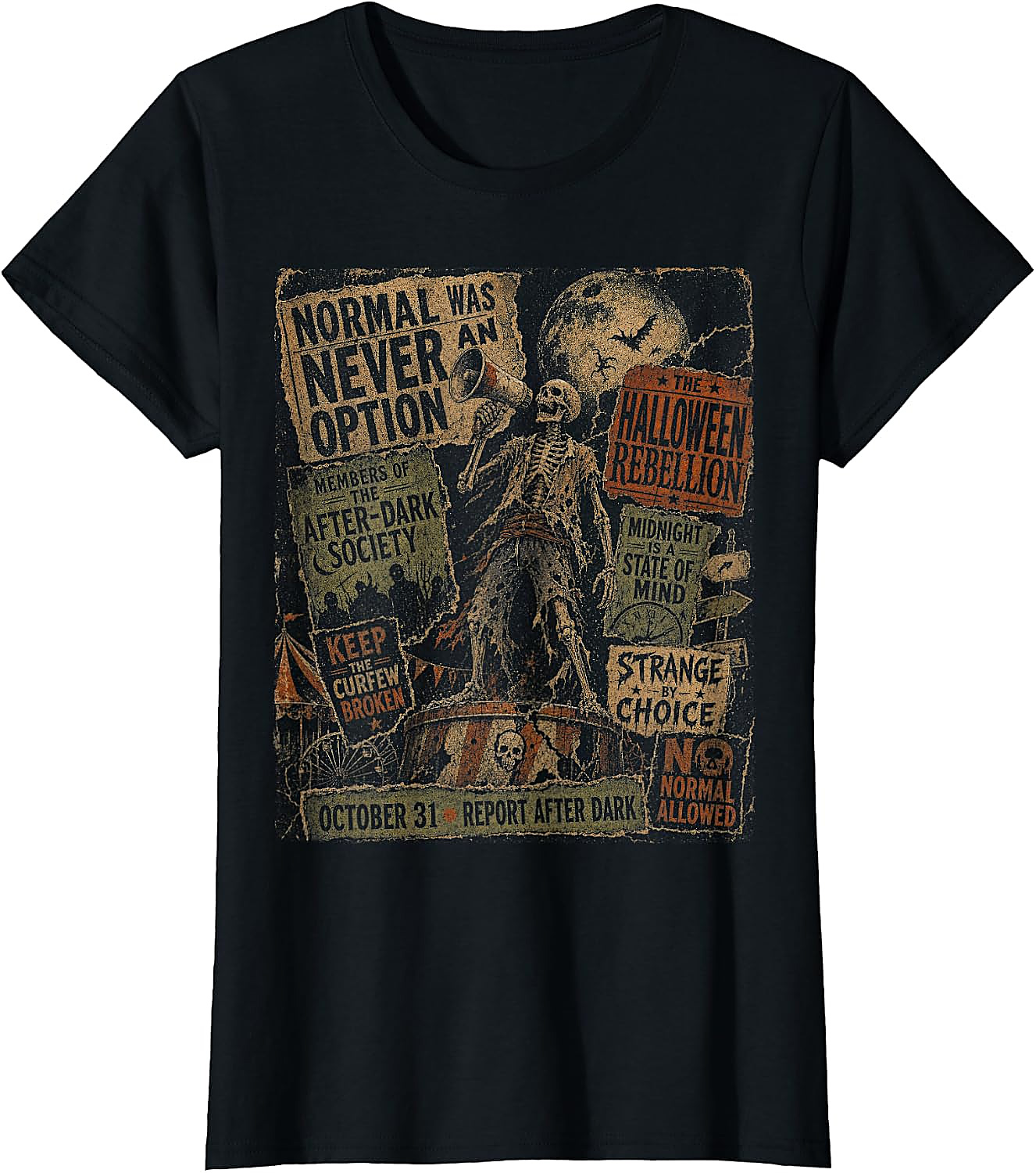 Normal Was Never an Option Vintage Halloween T-Shirt